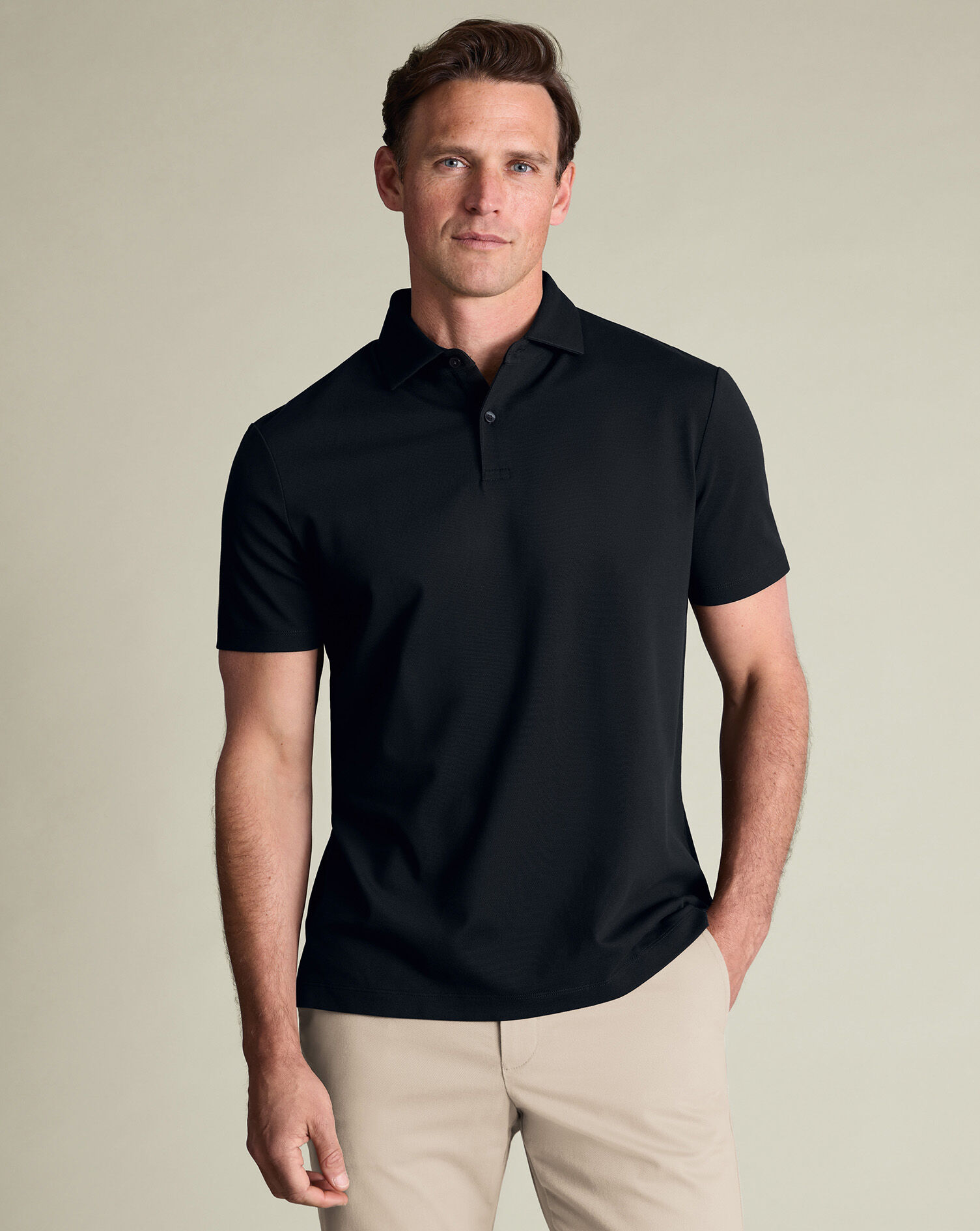 Smart Pique Polo - Black