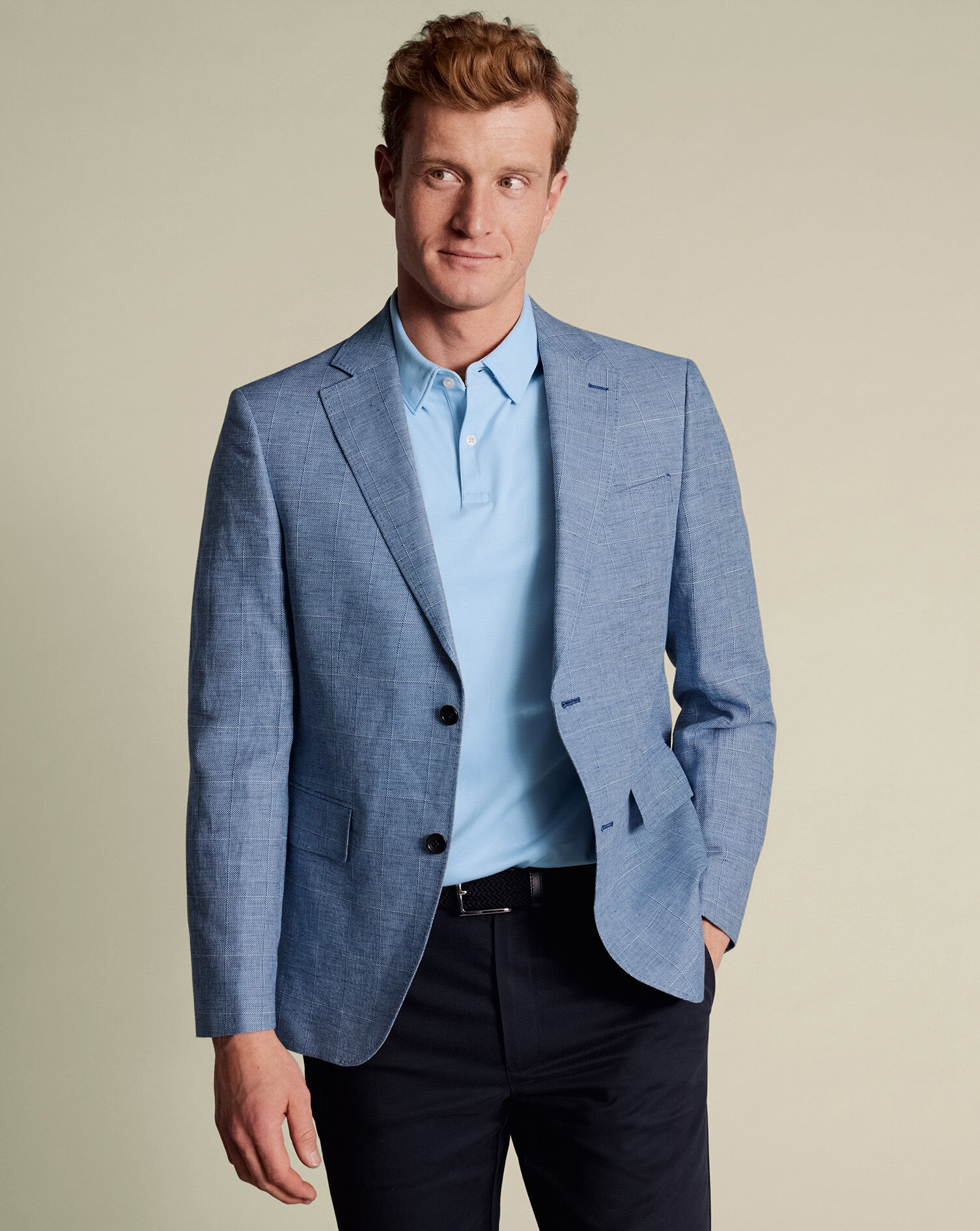 Smart Jersey Polo - Sky Blue