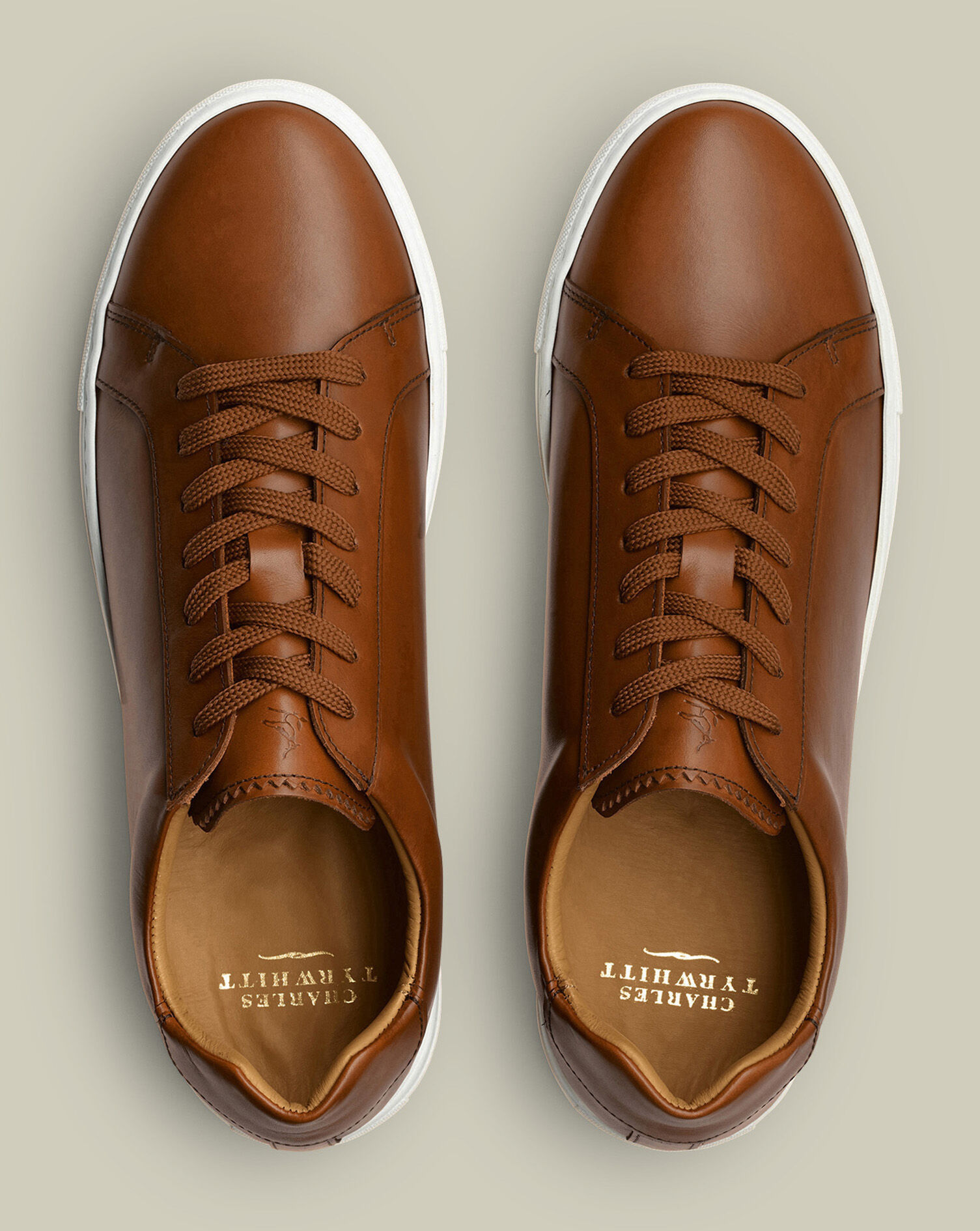 Leather Sneakers - Dark Tan
