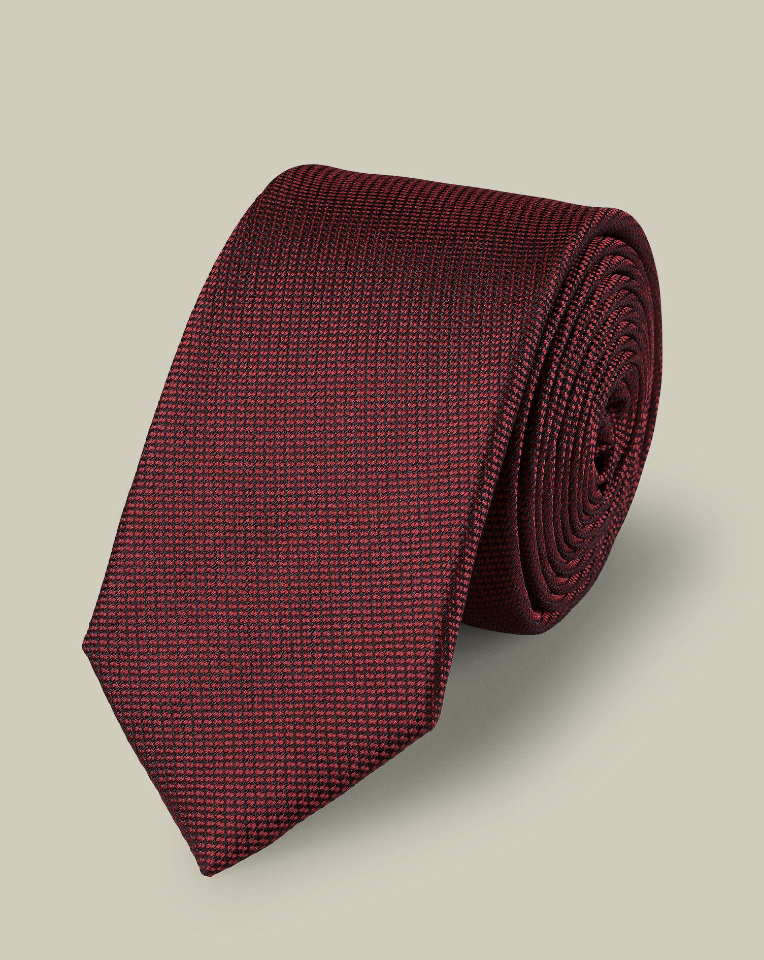 Slim Silk Tie - Red