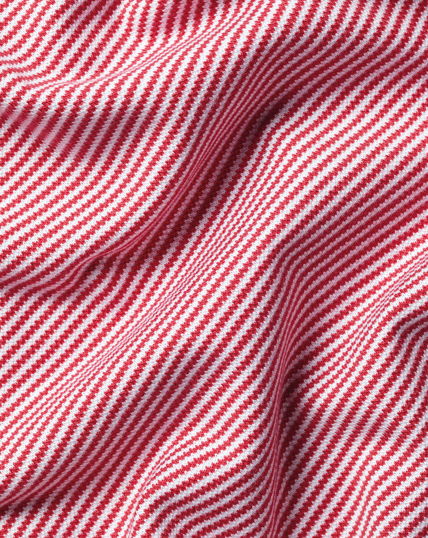 England Rugby Stripe Pique Polo - Red & White