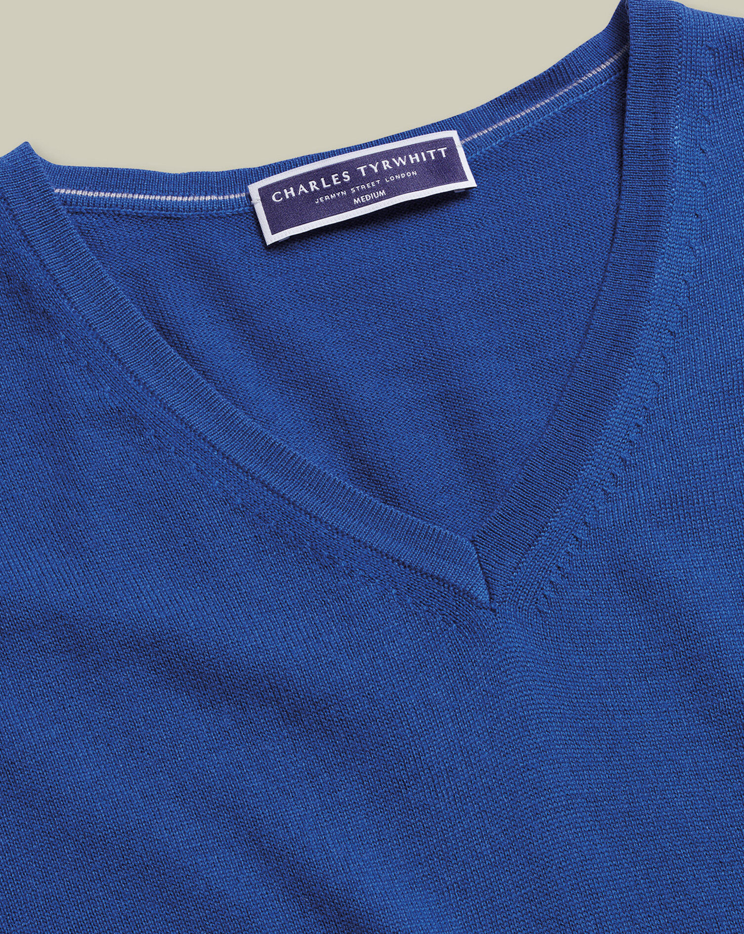 Merino V-Neck Sweater - Cobalt Blue