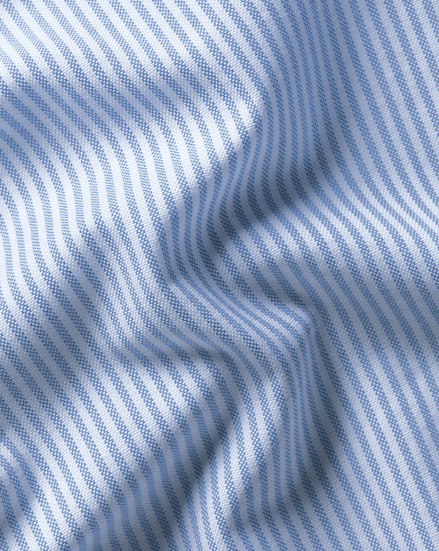 England Rugby Washed Oxford Stripe Shirt - Blue & White