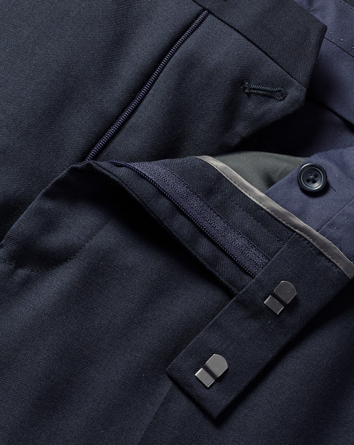 Natural Stretch Twill Suit Pants - Navy