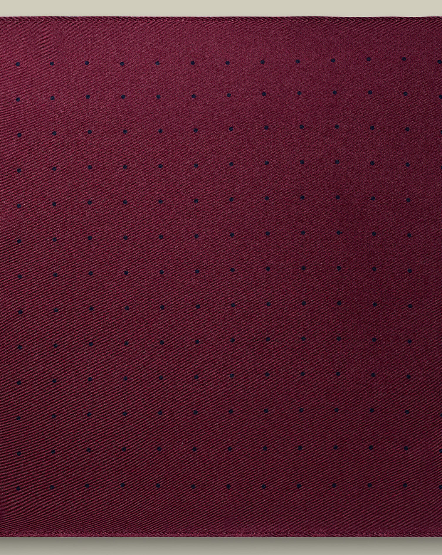 Silk Spot Pocket Square - Maroon Red