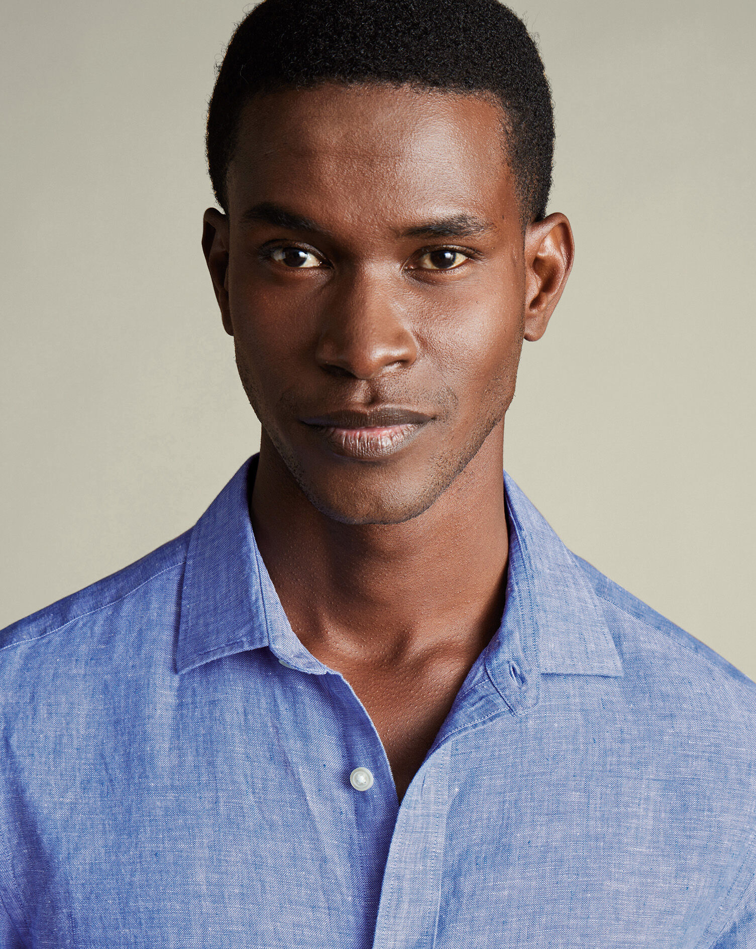 Pure Linen Shirt - Cobalt Blue