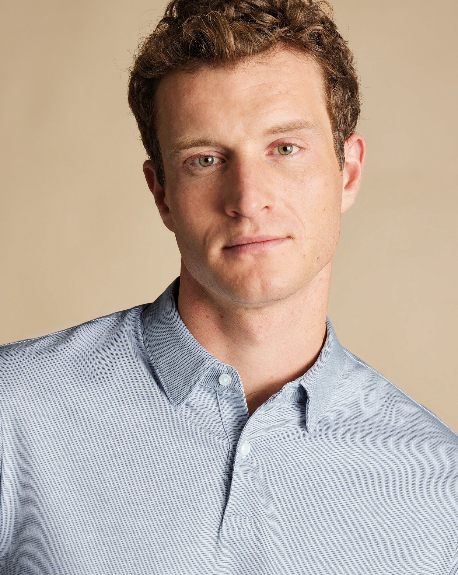 Performance Semi Plain Polo - Light Blue