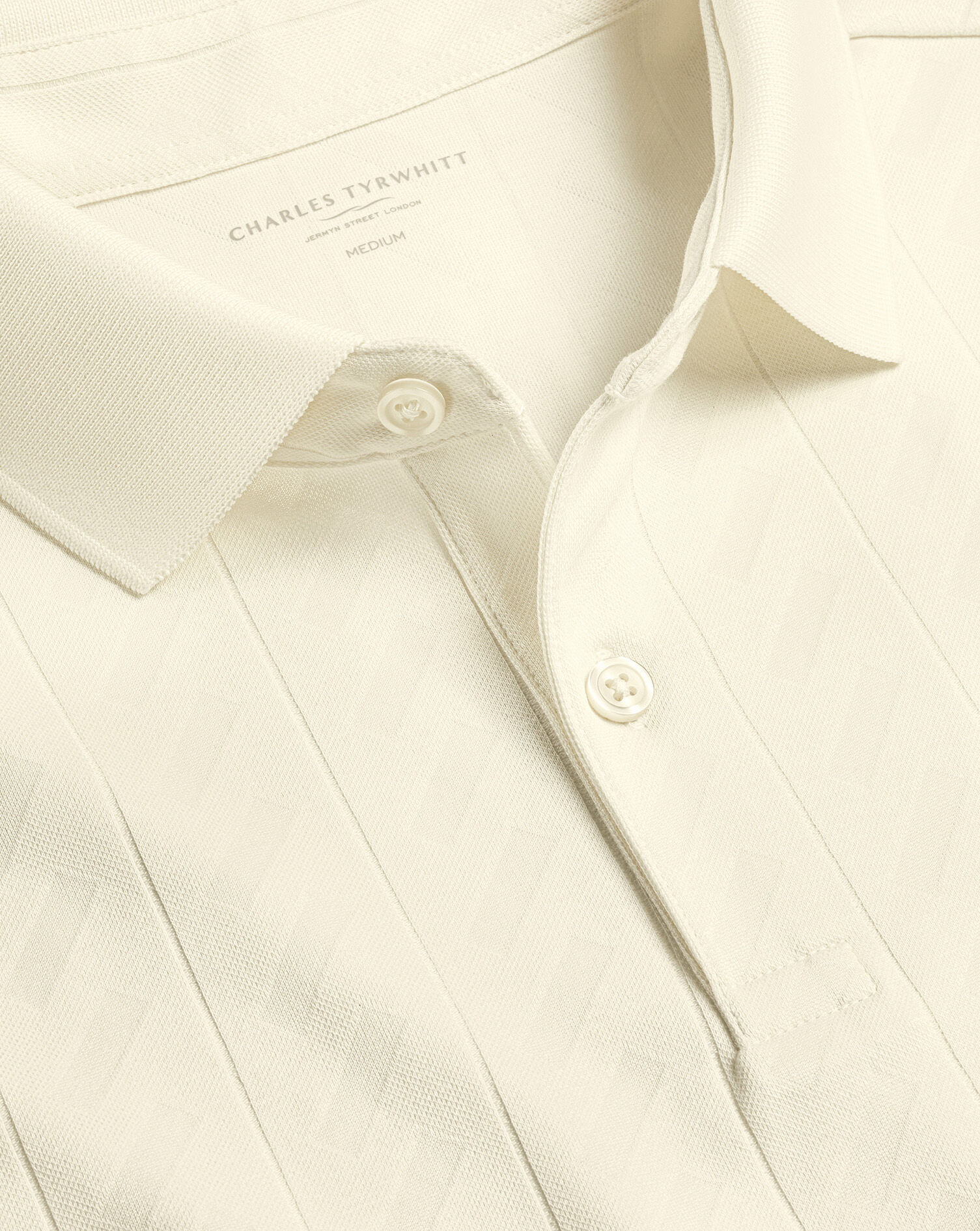 Textured Polo - Cream