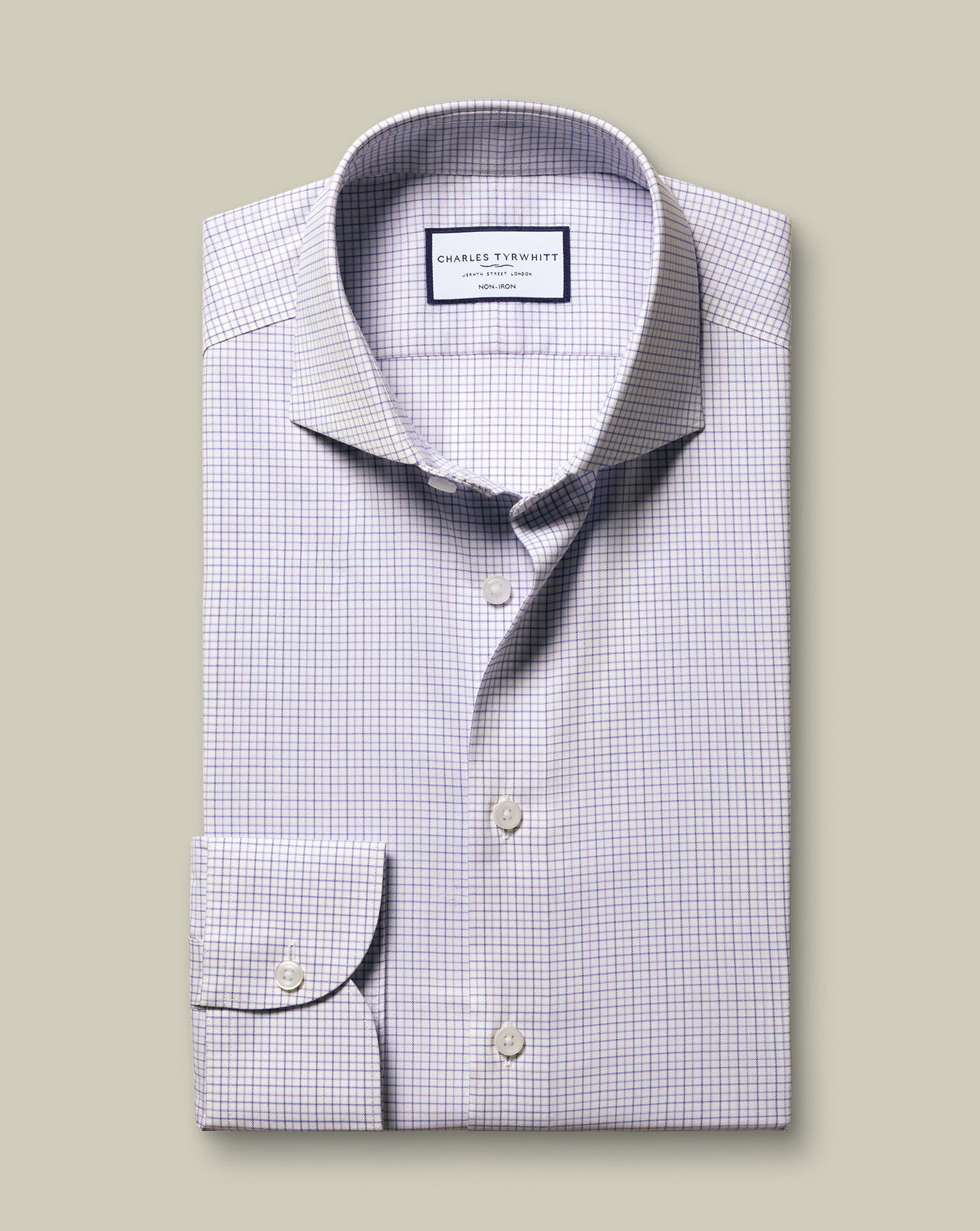 Non-Iron Performance Check Shirt - Lilac