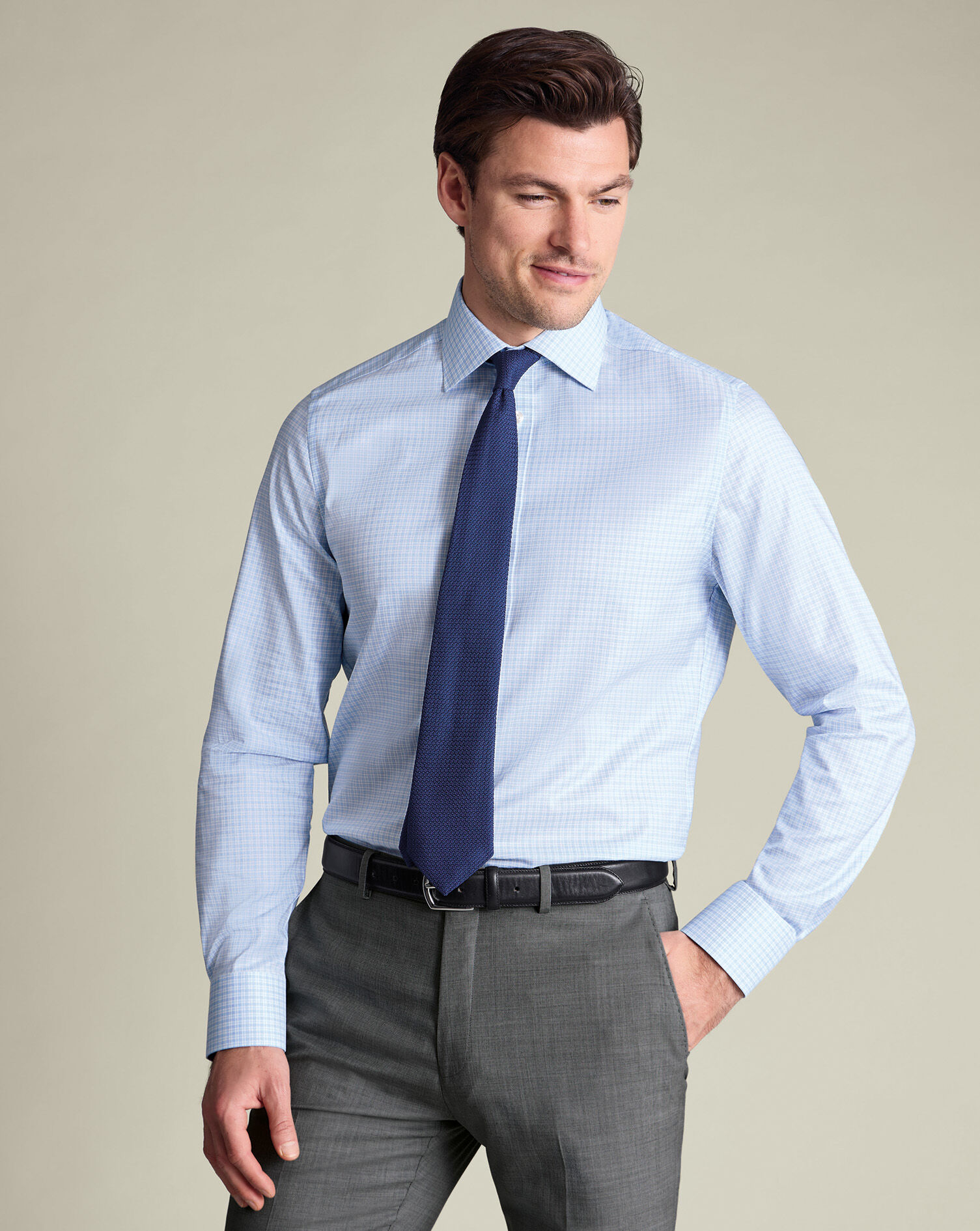 Luxury Check Shirt - Light Blue