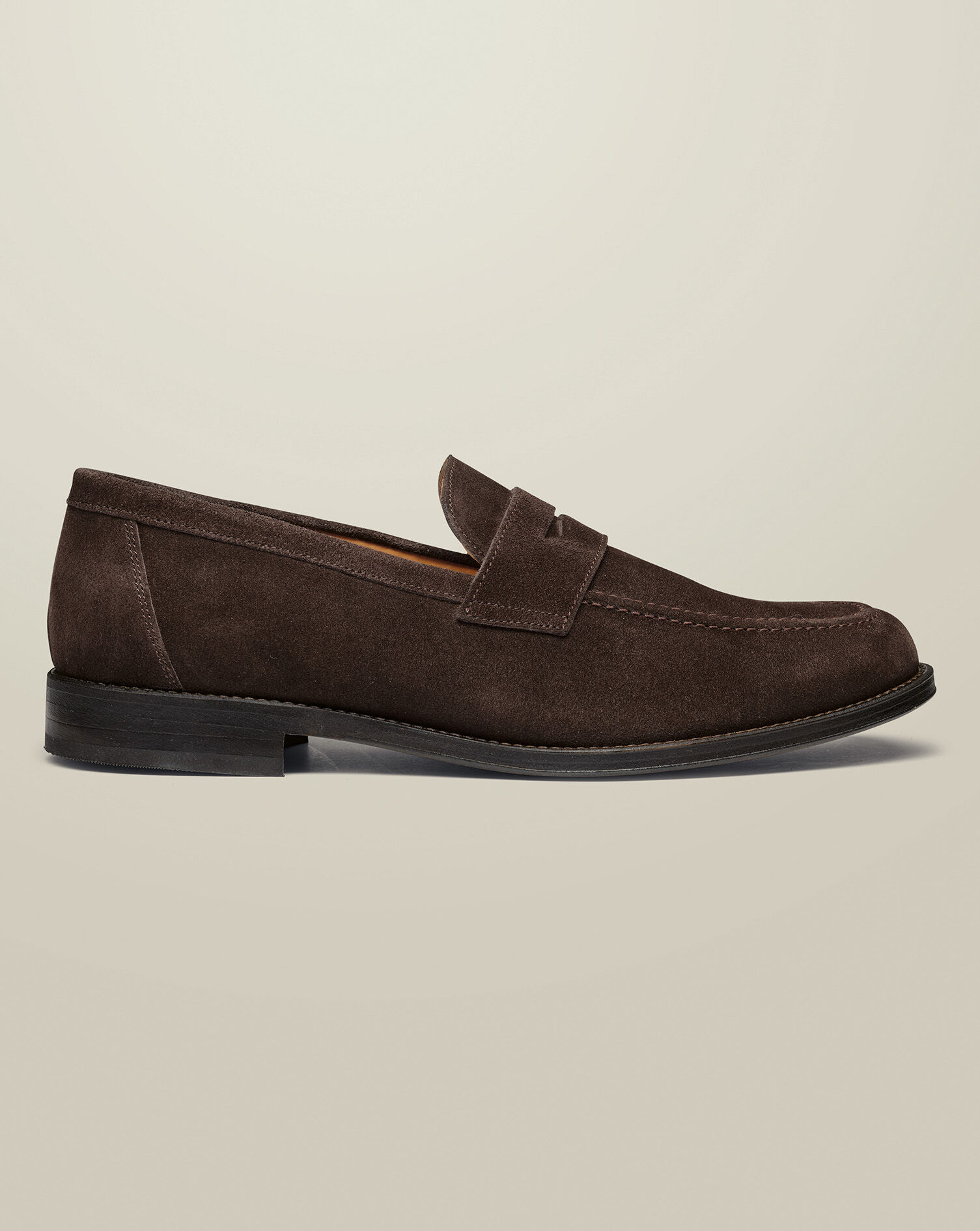 Suede Penny Loafers - Dark Chocolate Brown