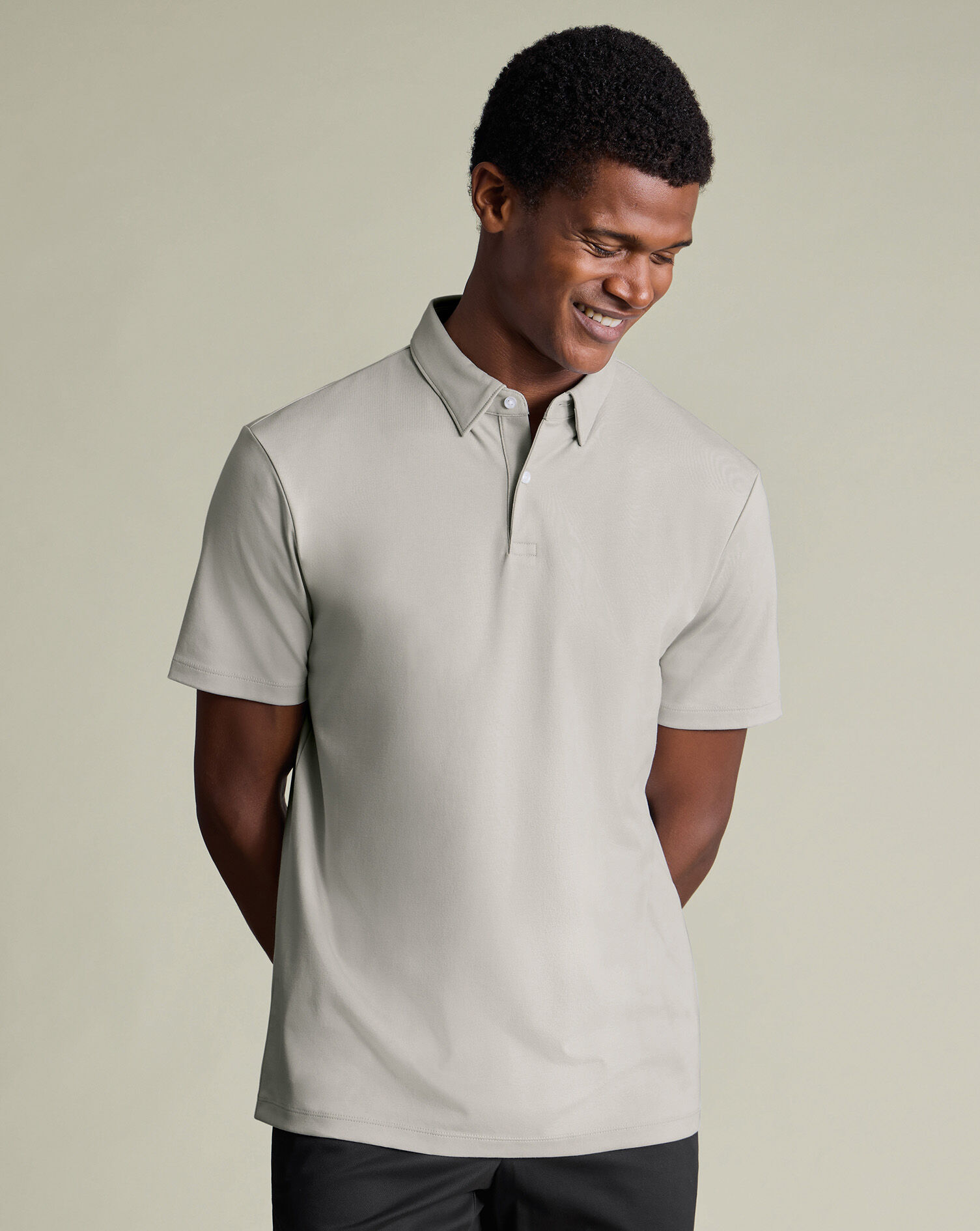 Jersey Polo - Silver Gray