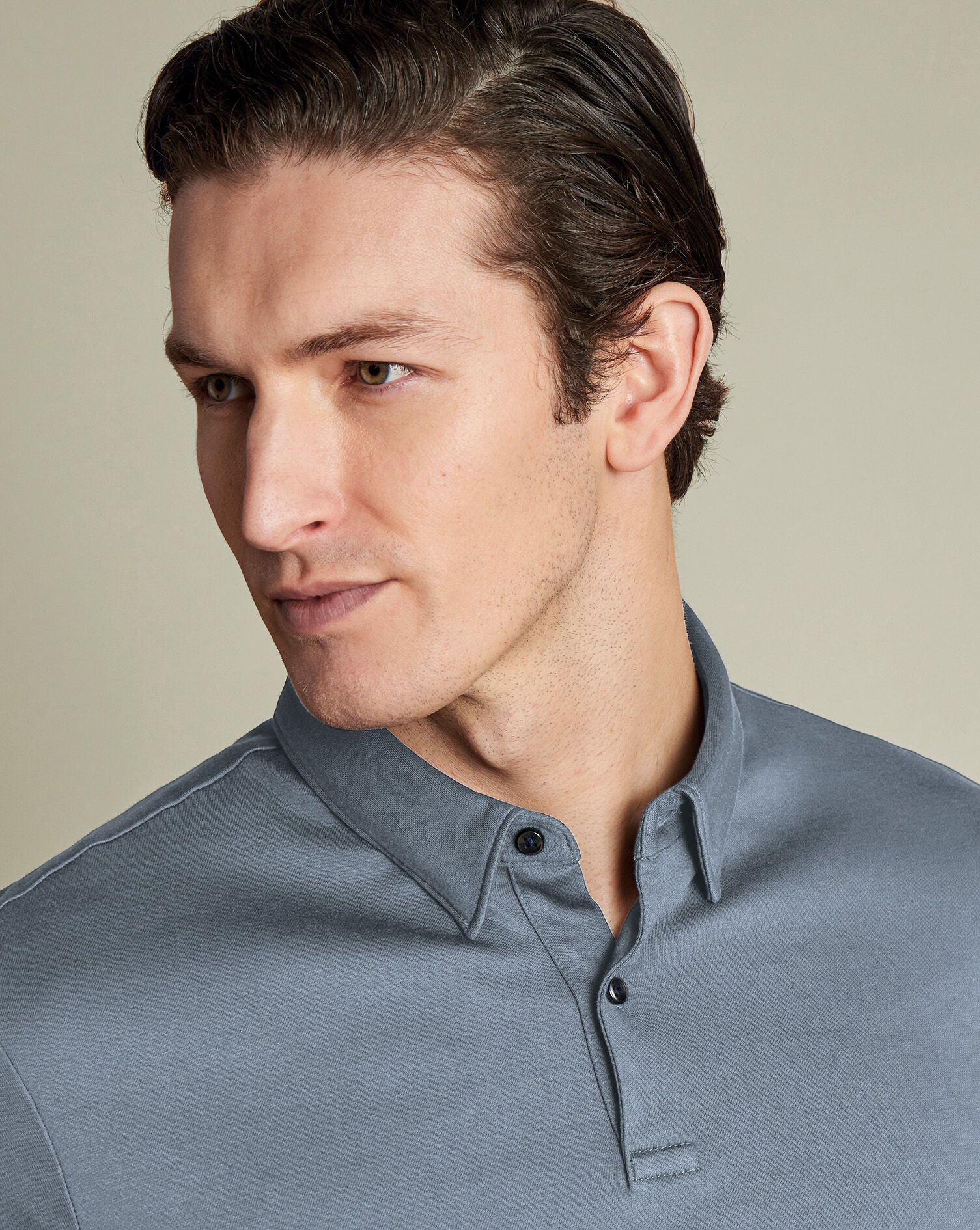 Smart Jersey Polo - Steel Blue