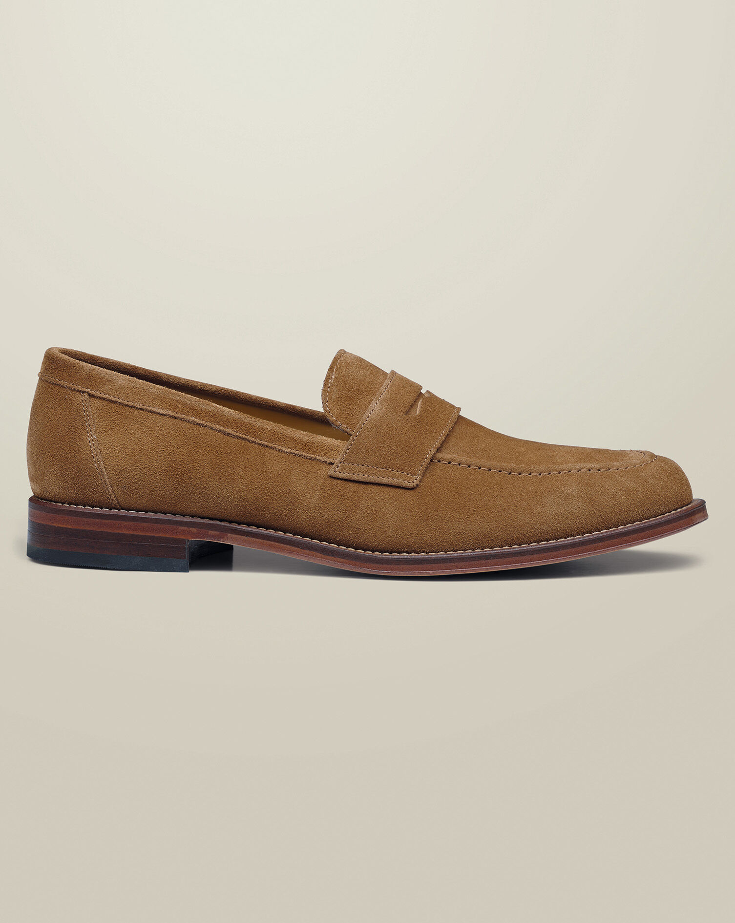 Suede Penny Loafers - Tobacco Brown