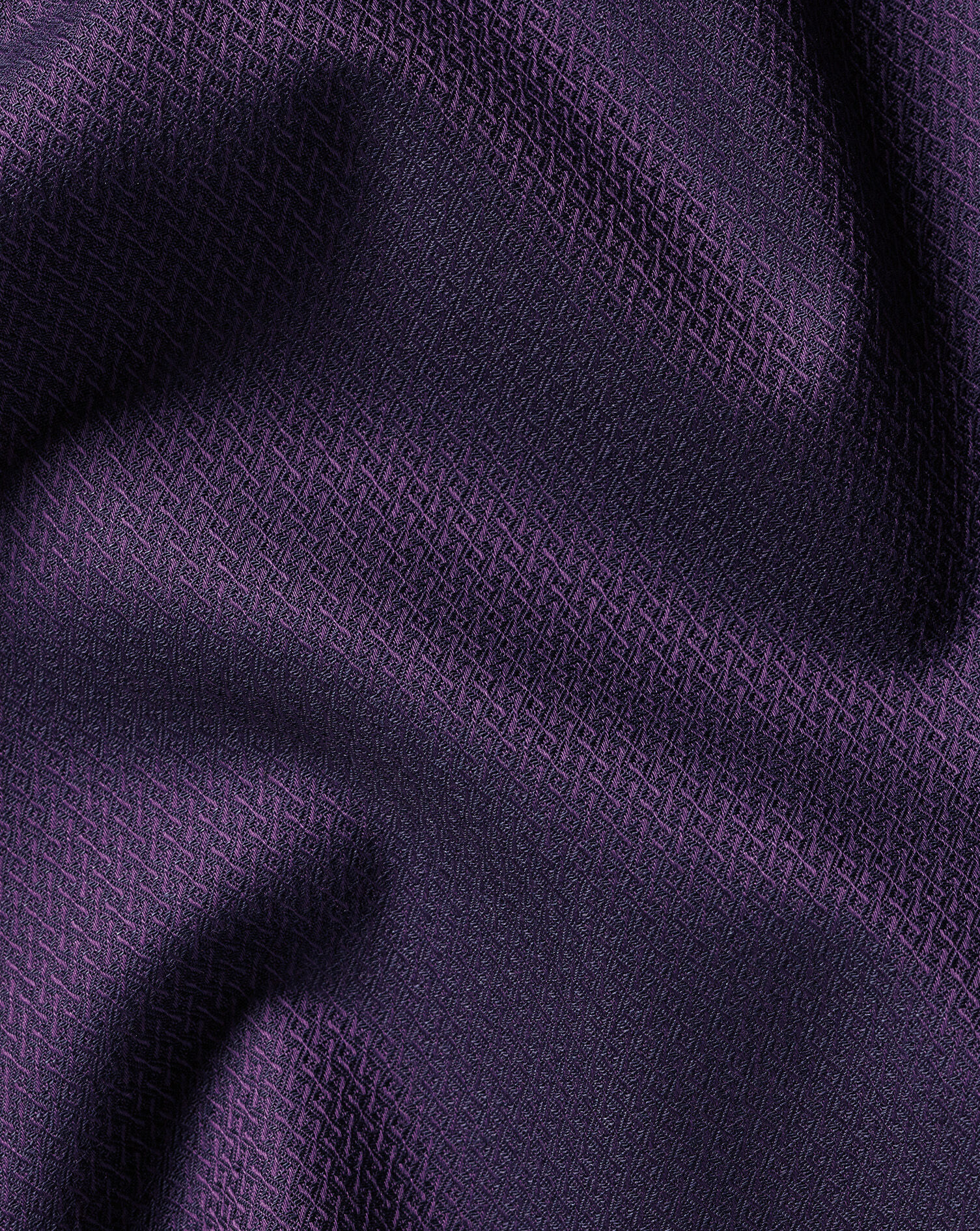 Semi-Spread Collar Non-Iron Stretch Texture Shirt - Purple