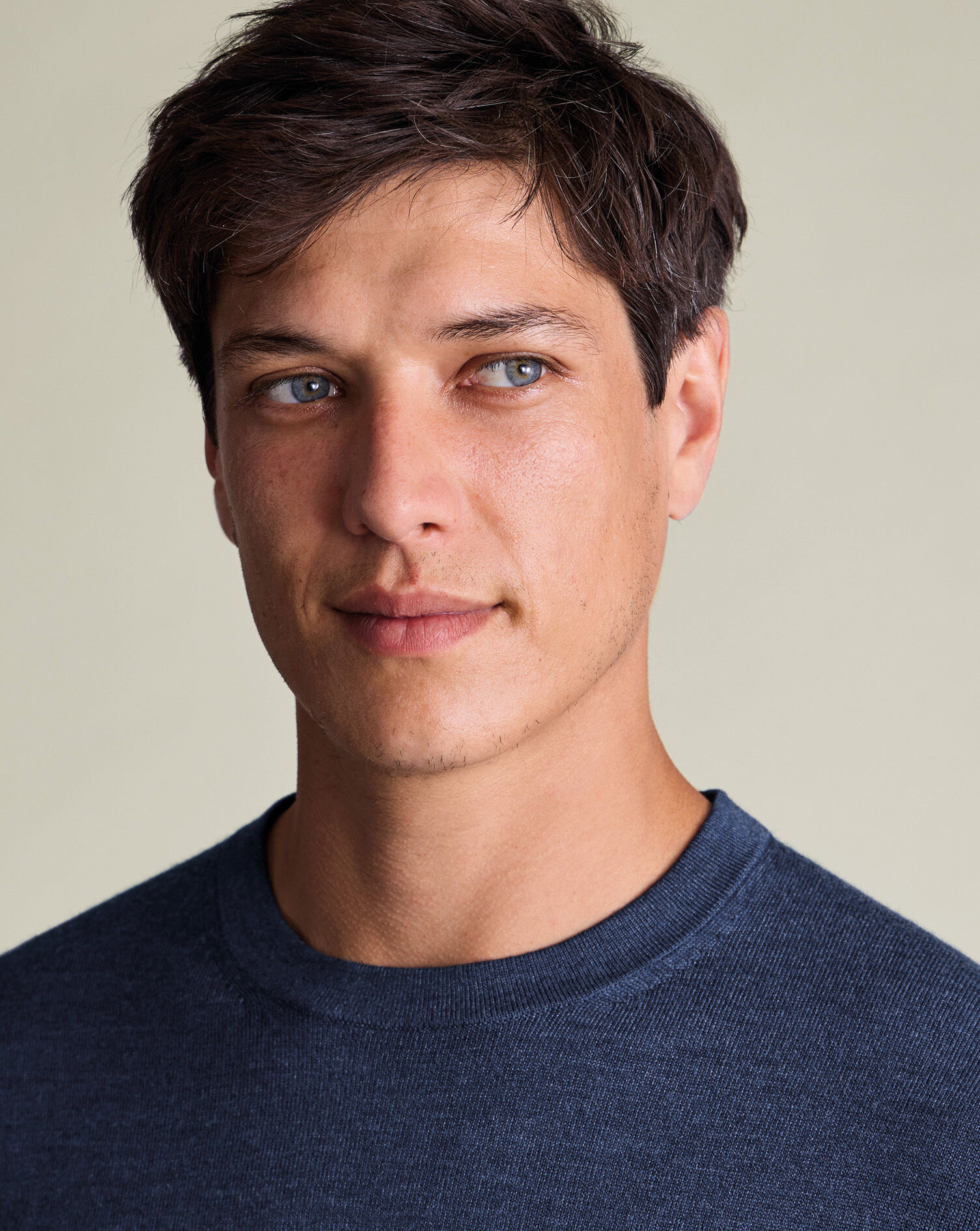 Pure Merino Crew Neck Sweater - Ink Blue