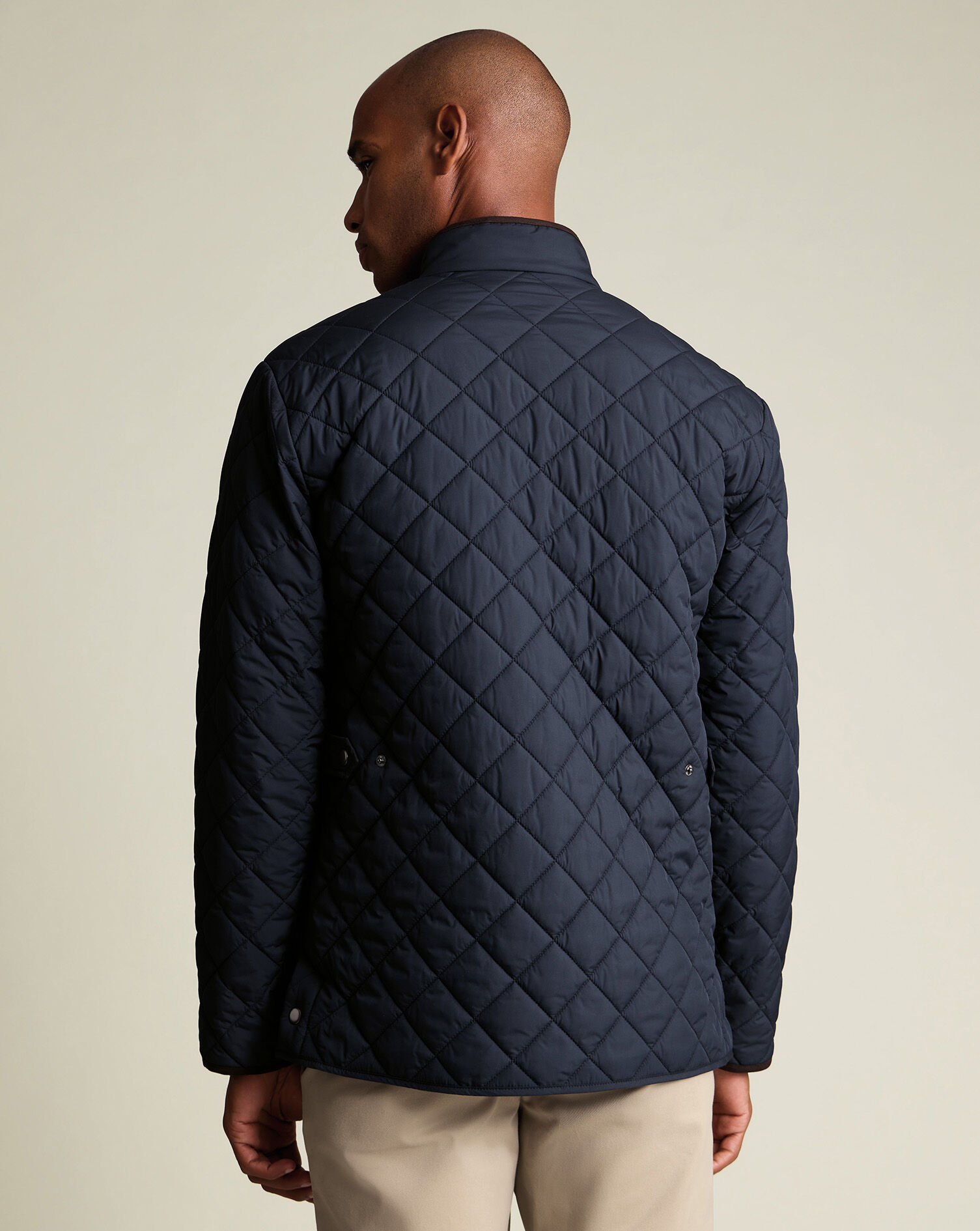 Diamond Quilted Jacket - Navy