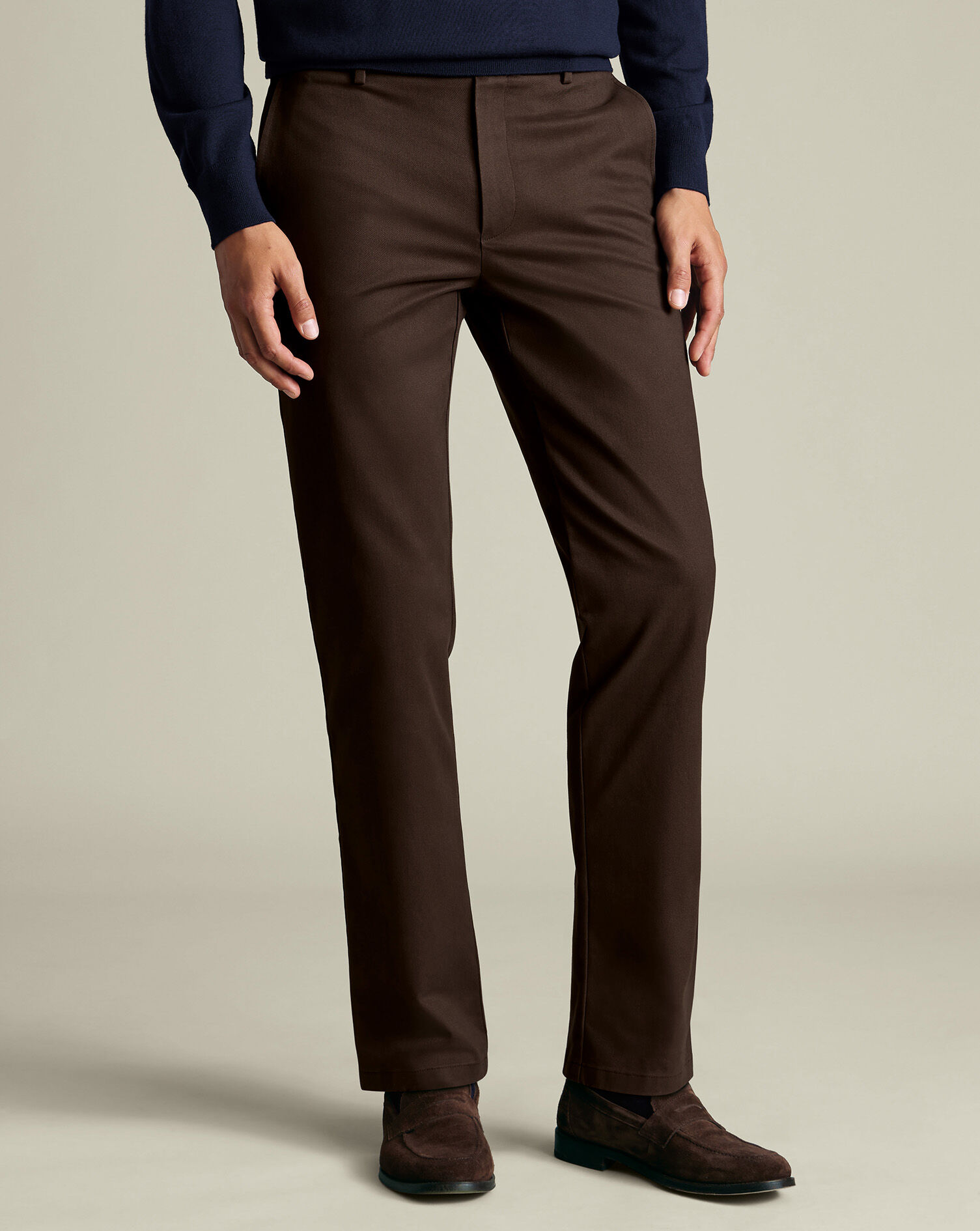 Ultimate Non-Iron Chinos - Chocolate Brown