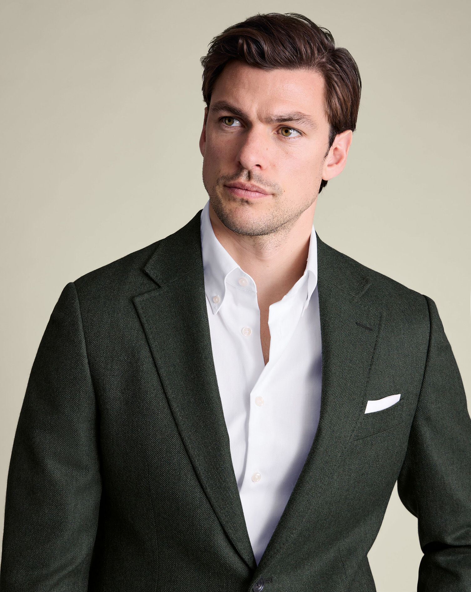 Wool Texture Jacket - Forest Green