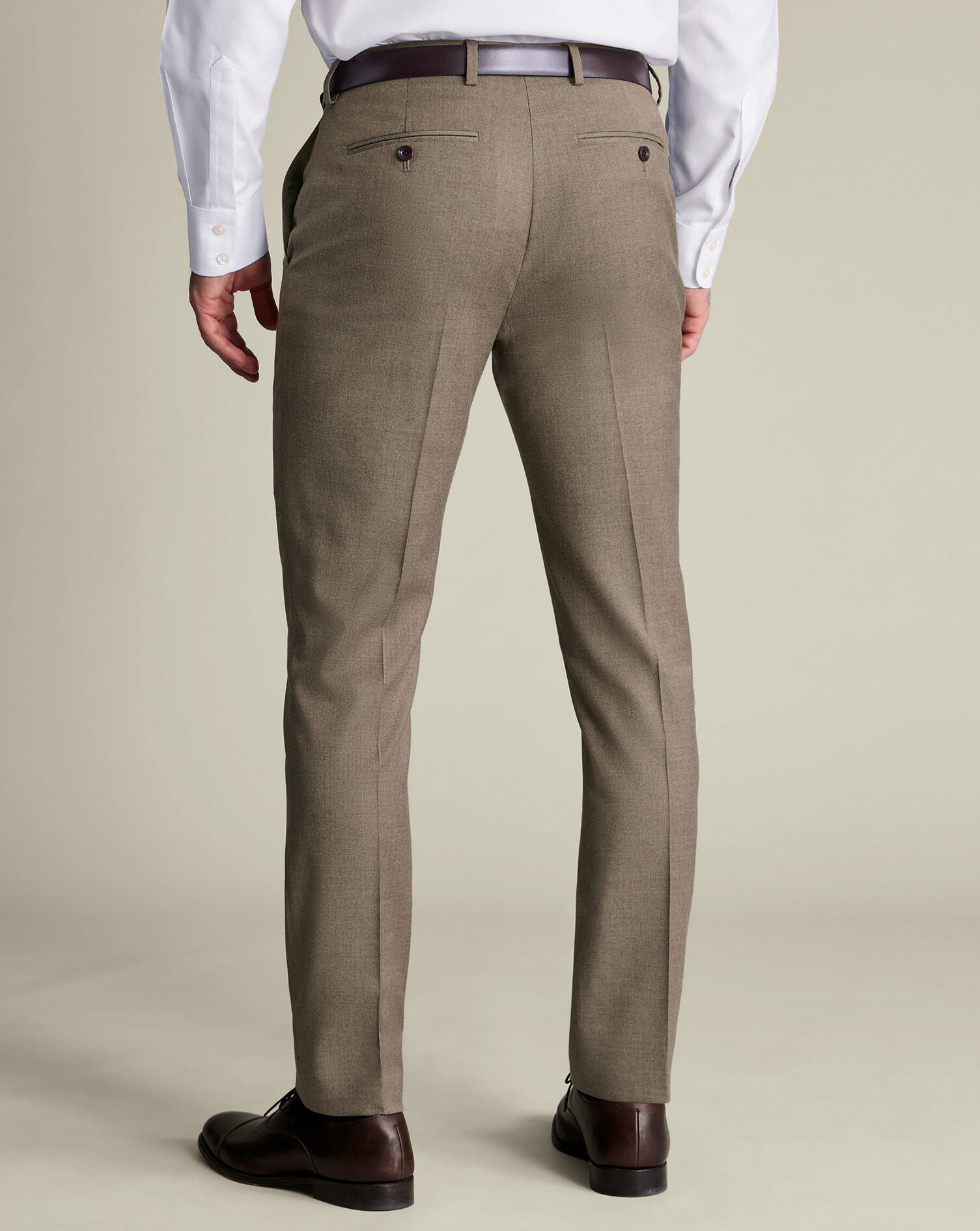 Italian Flannel Suit Pants - Taupe