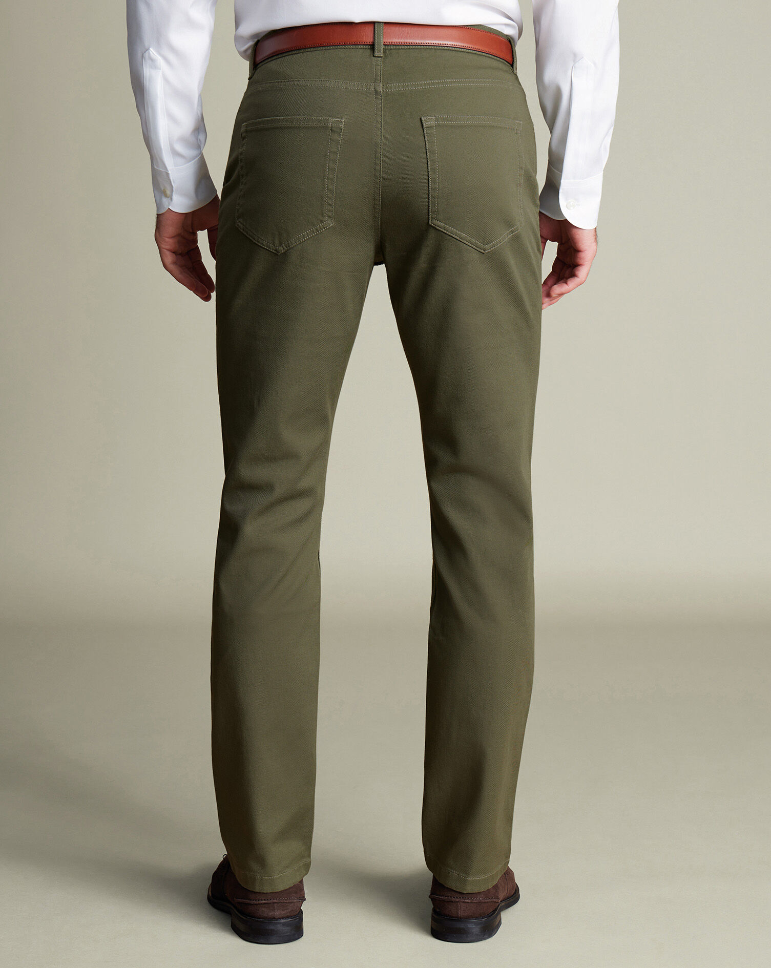 5 Pocket Jeans - Olive Green
