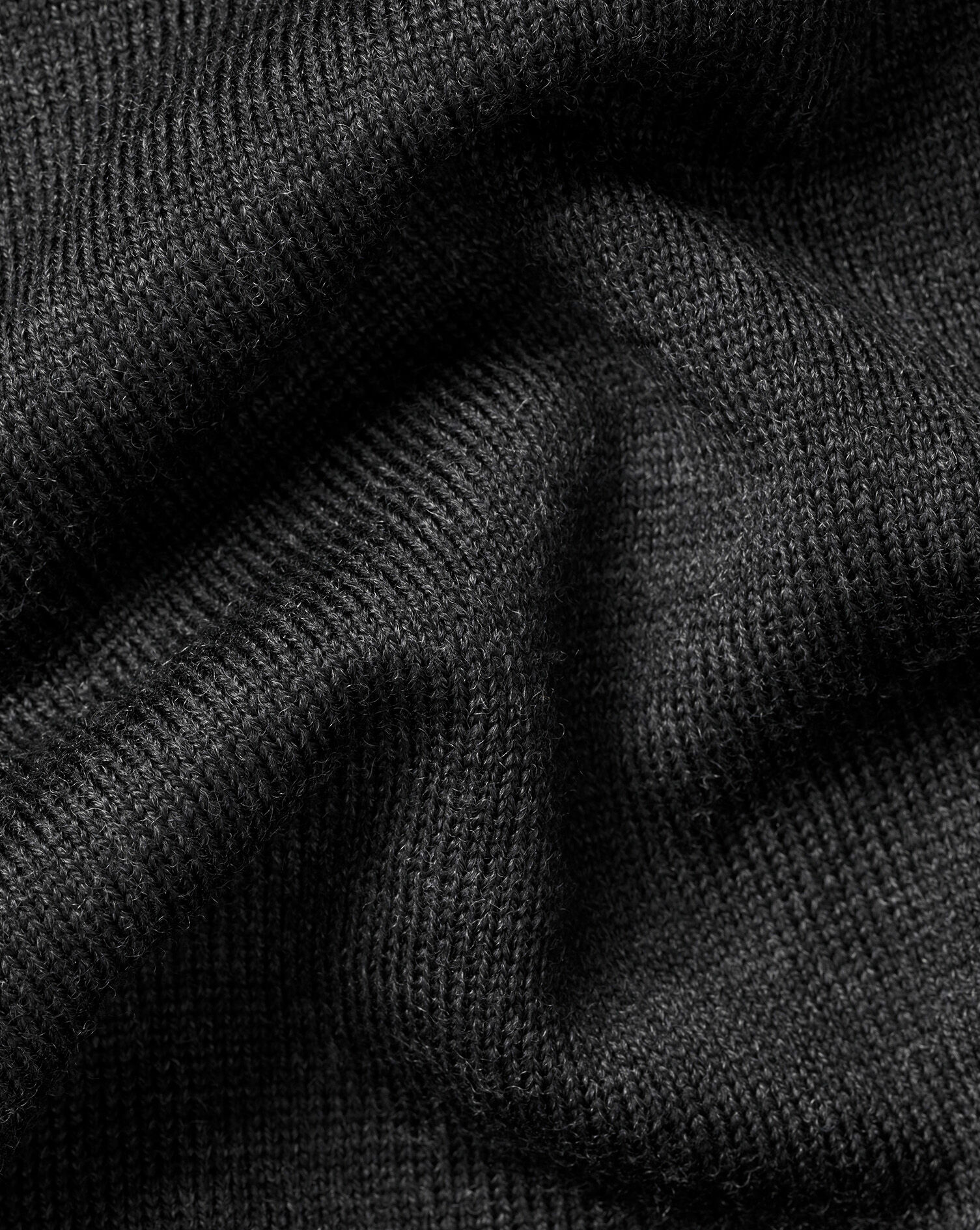 Pure Merino Crew Neck Sweater - Charcoal Gray