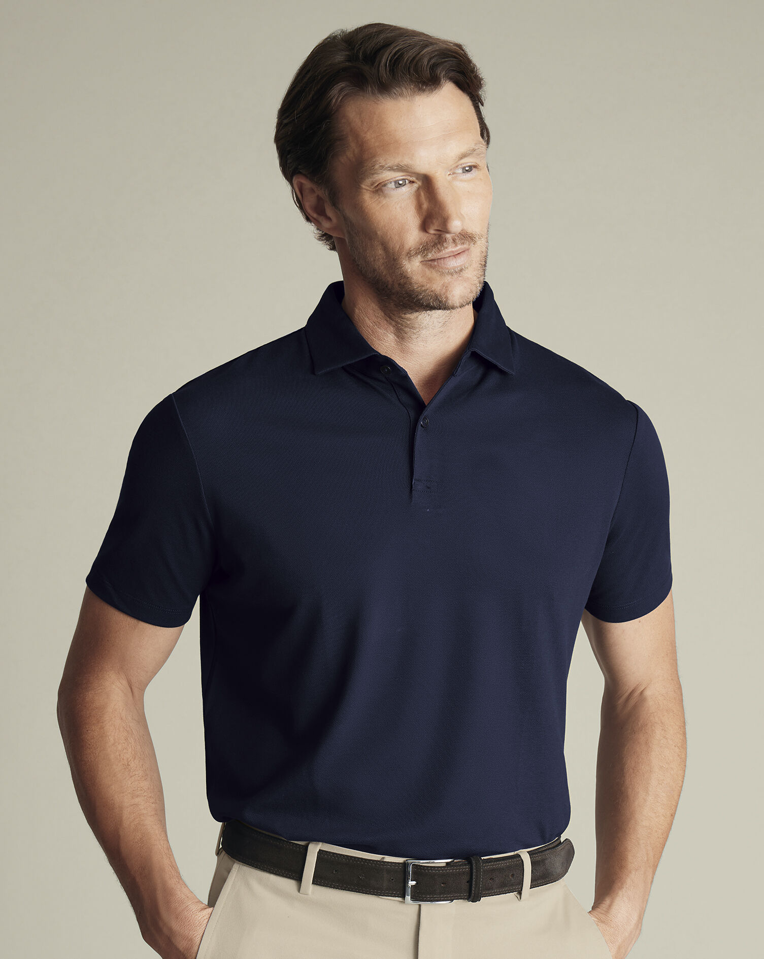 Smart Pique Polo - Navy