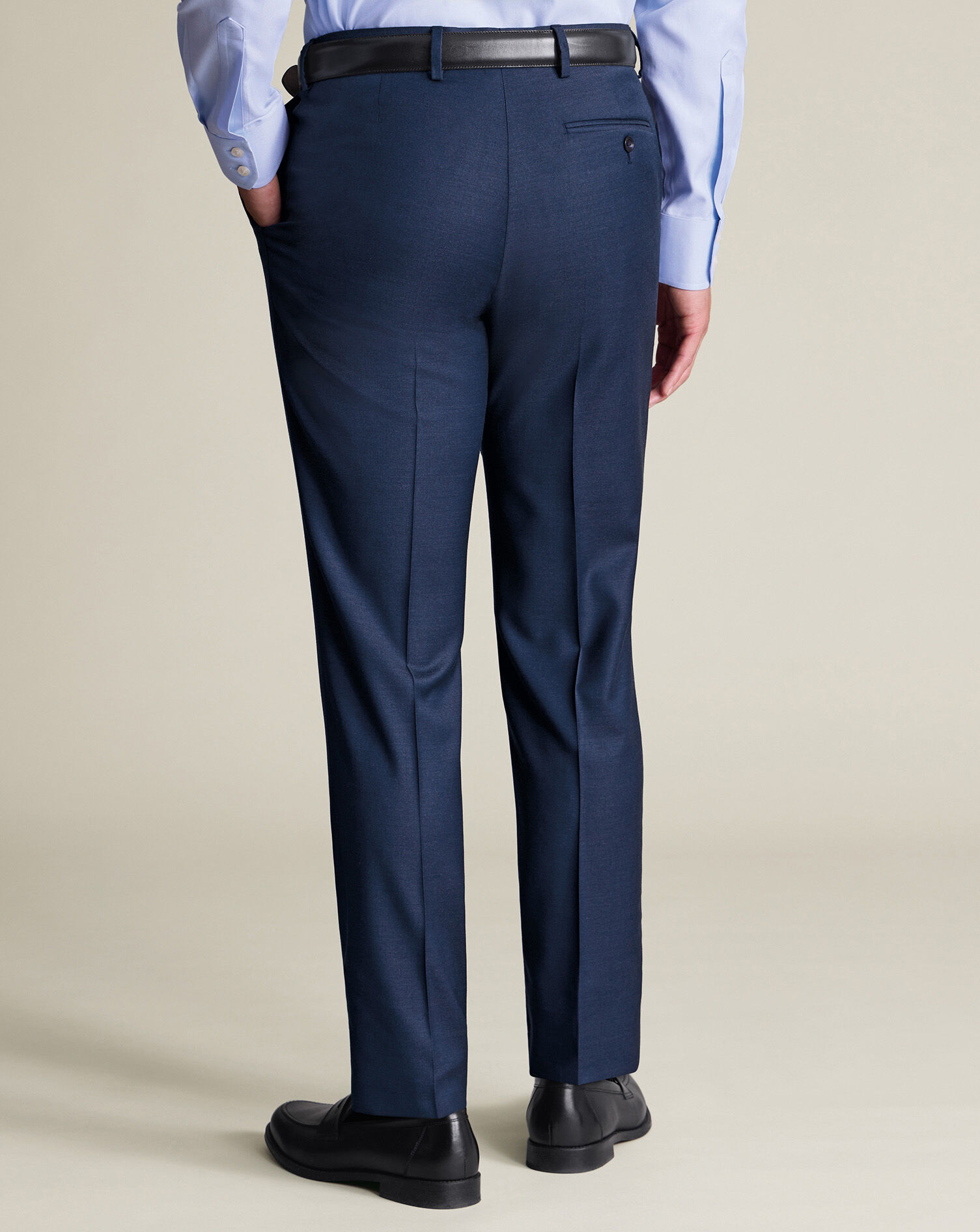 Natural Stretch Twill Suit Pants - Royal Blue