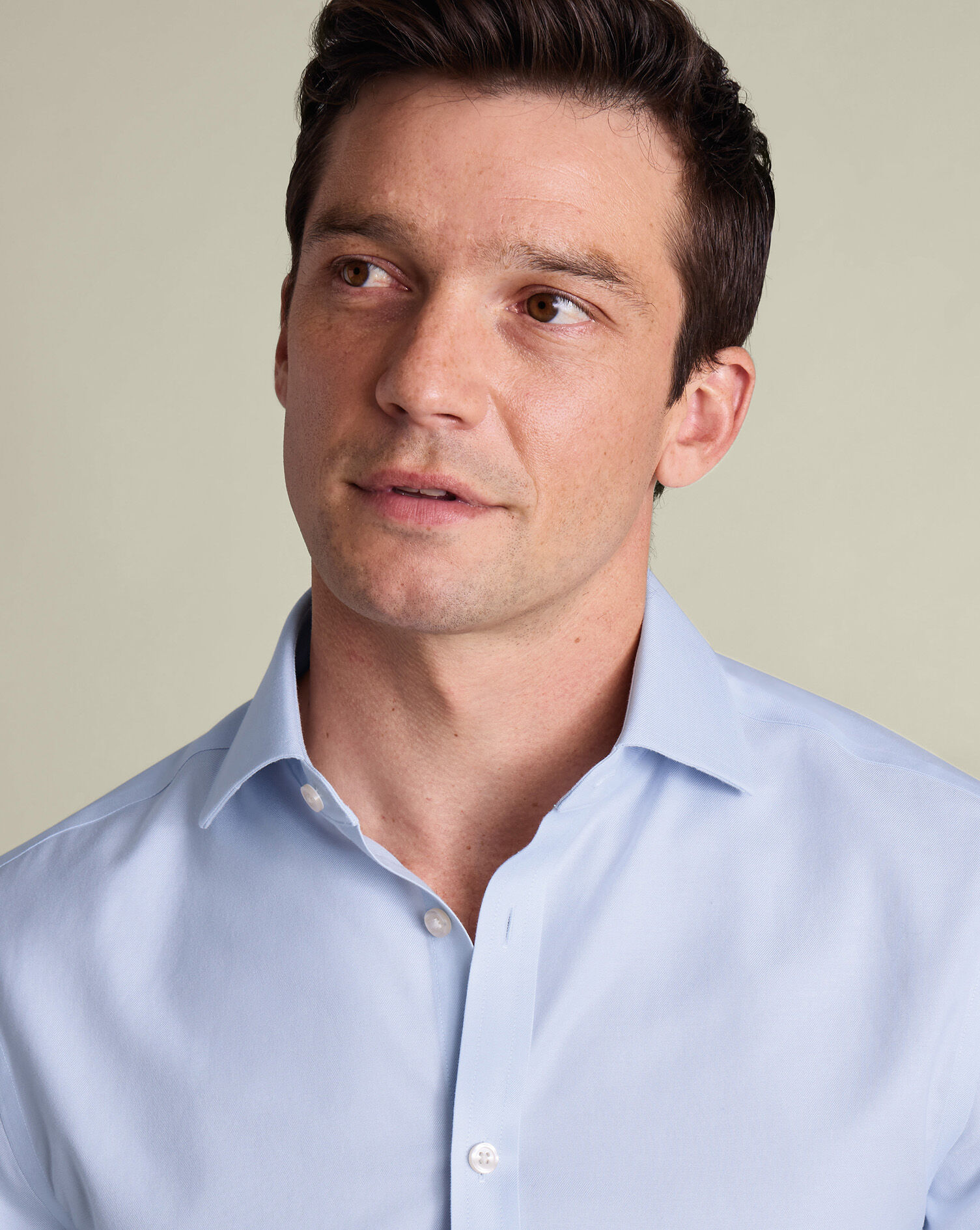 Non-Iron Twill Shirt - Light Blue