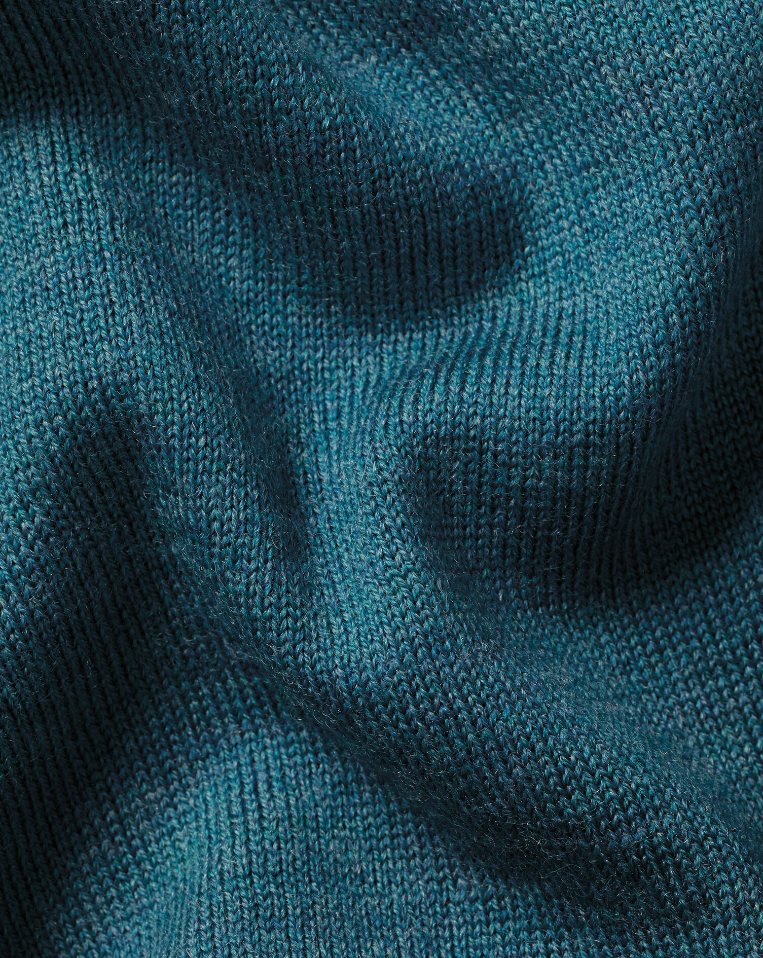 Pure Merino Quarter Zip Sweater - Teal
