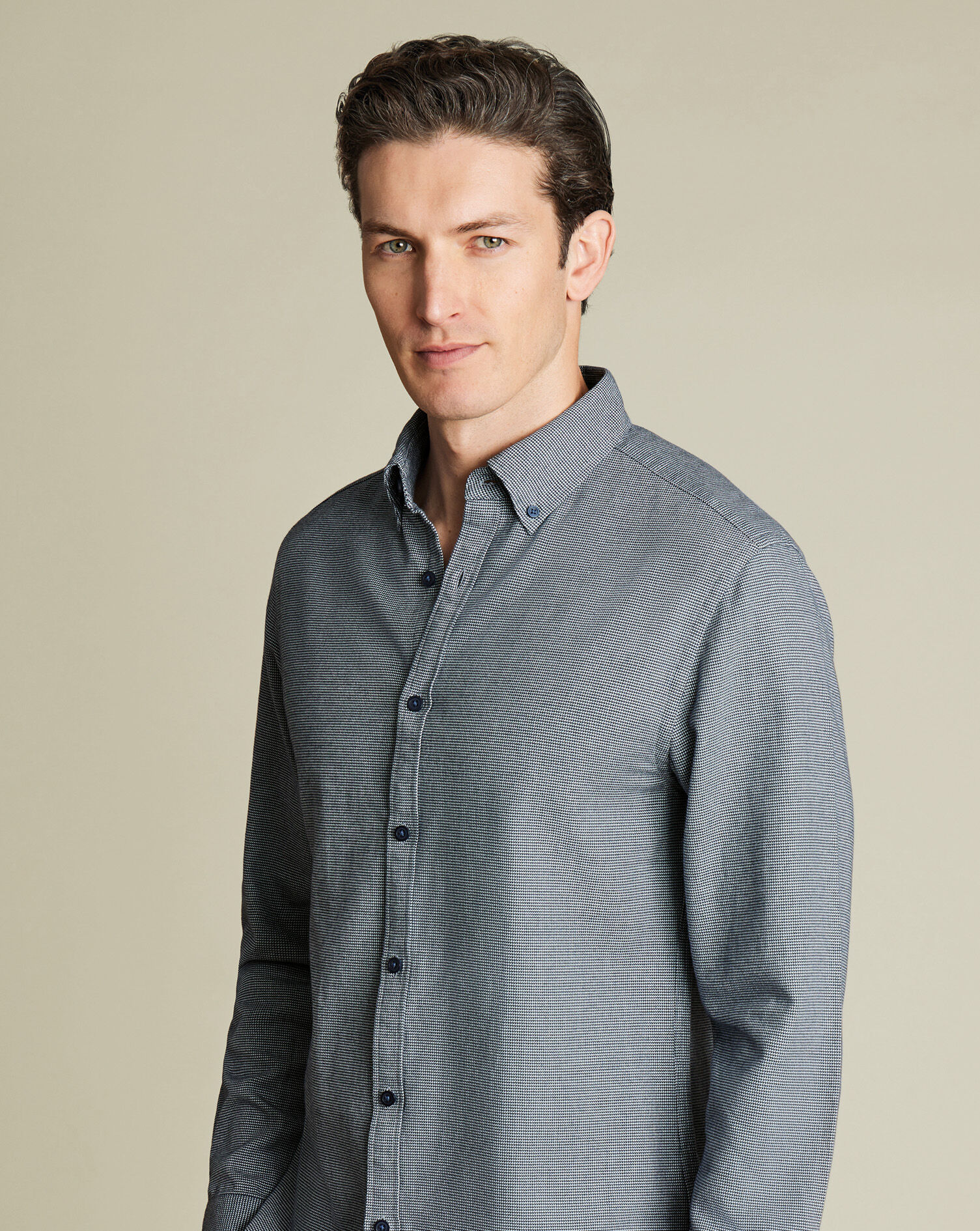 Dobby Flannel Shirt - Airforce Blue
