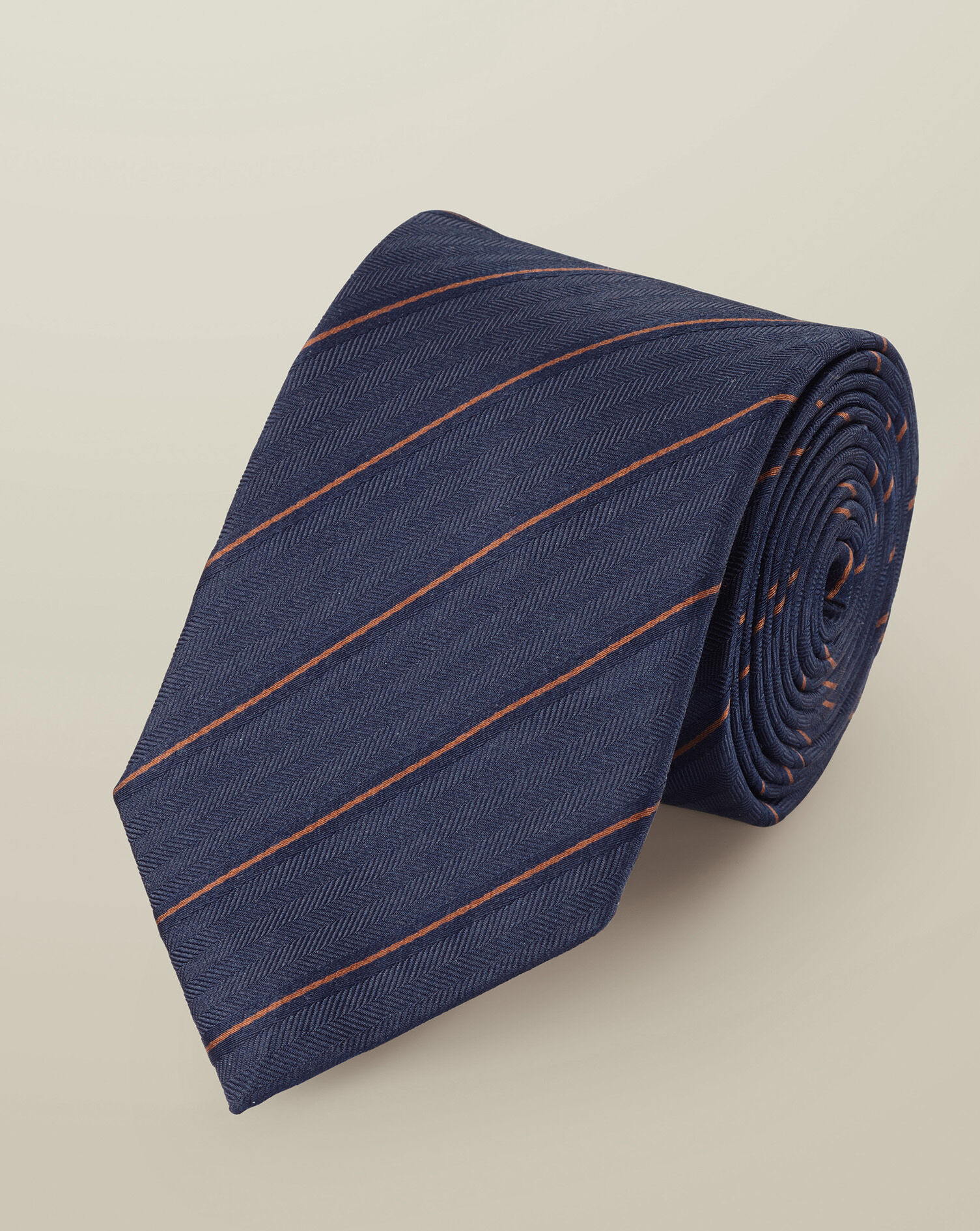 Silk Stripe Tie - Royal Blue