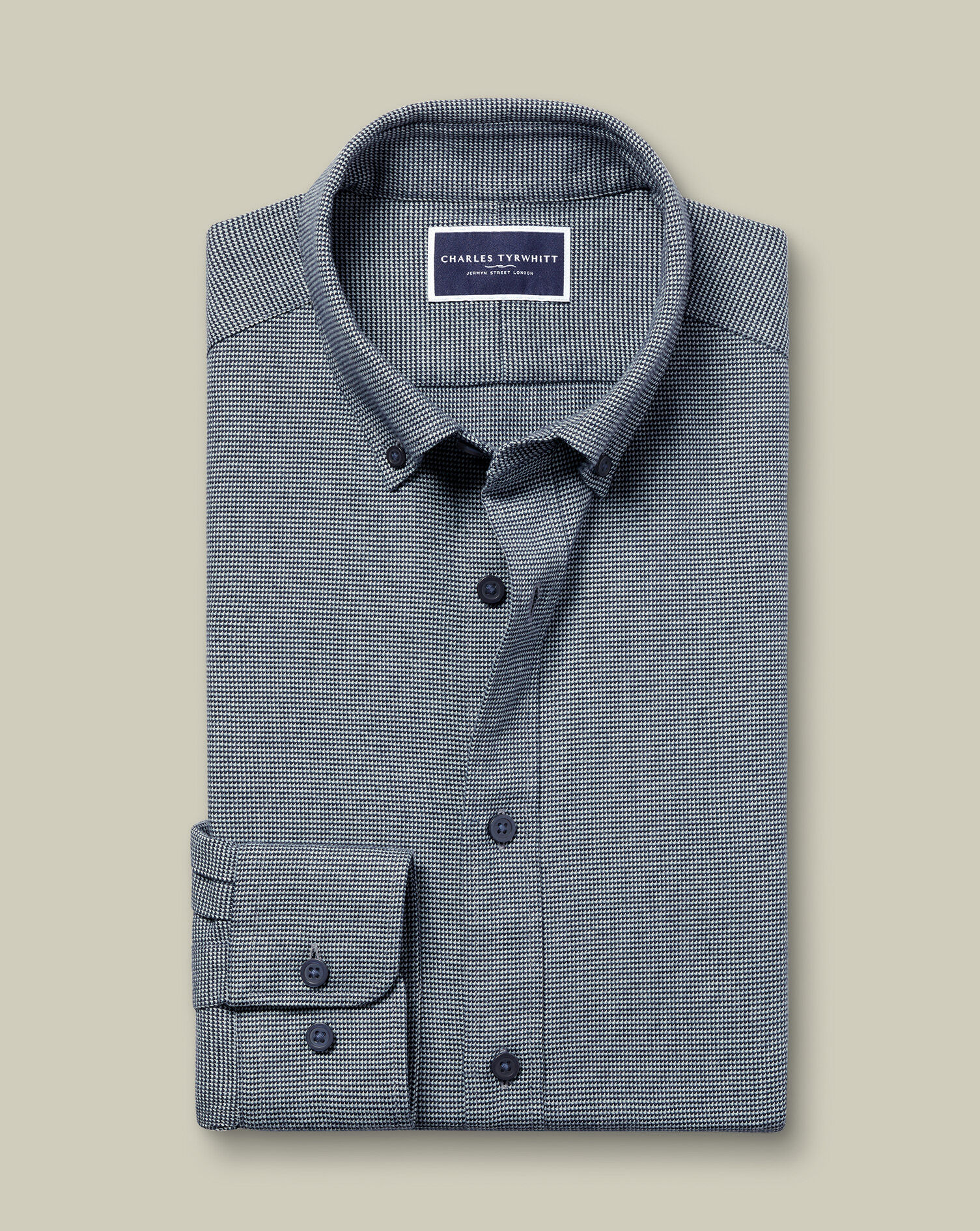 Dobby Flannel Shirt - Airforce Blue