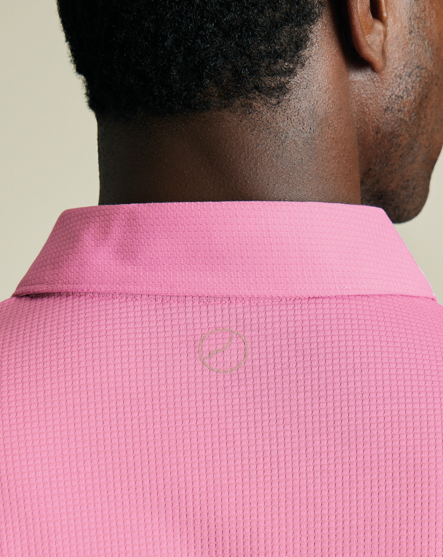 Performance Textured Zip-Neck Polo - Pink