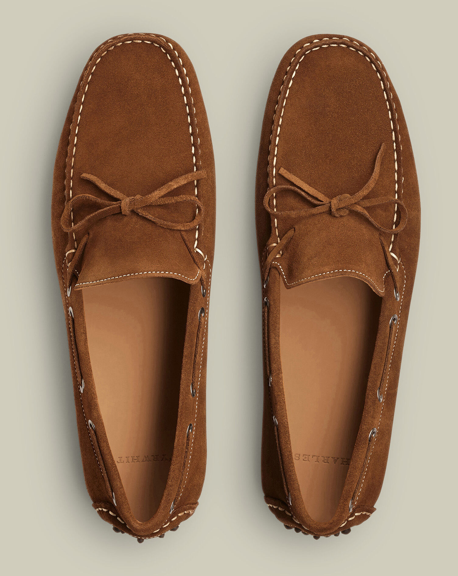 Suede Driving Loafers - Tobacco Brown