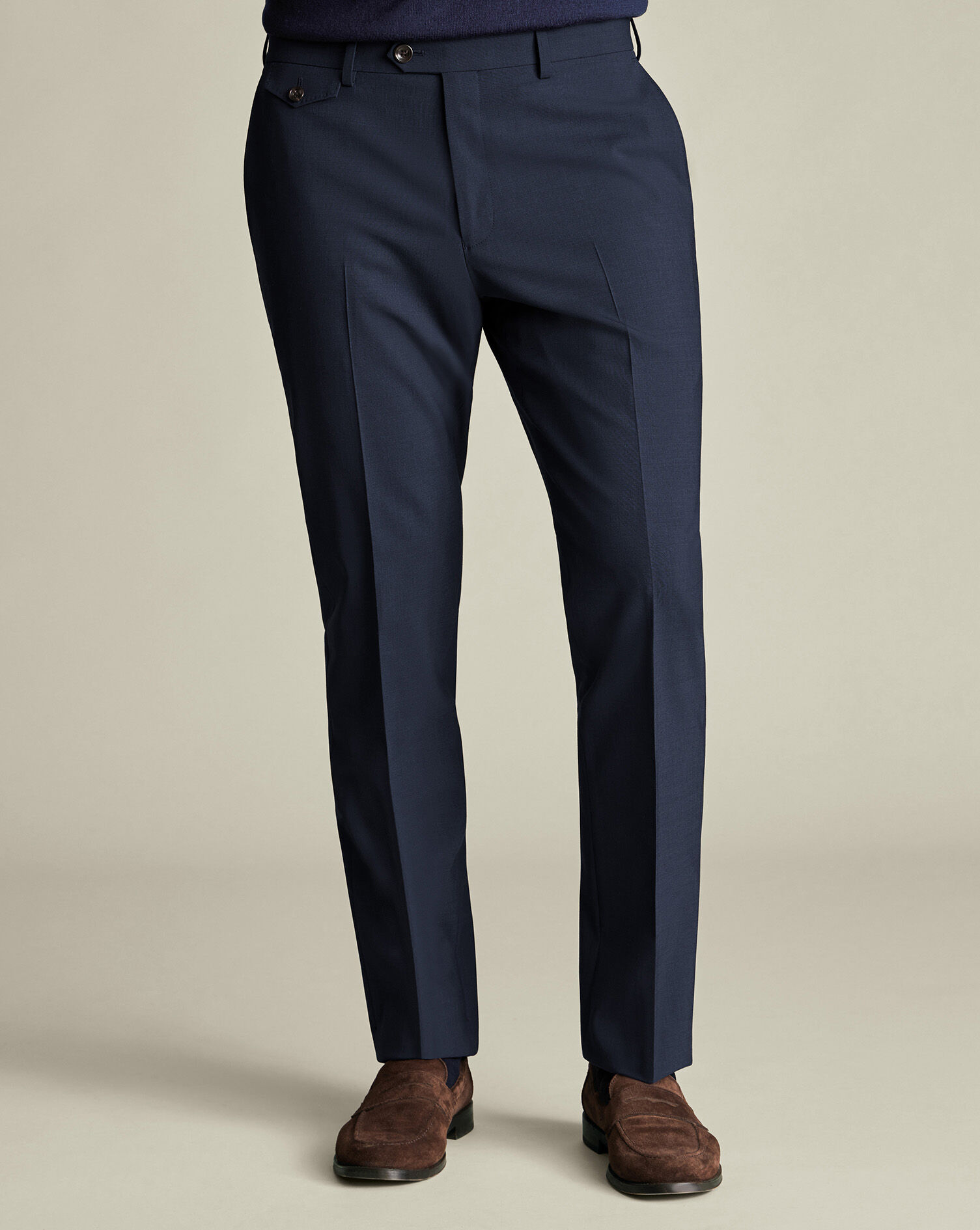 Wool Stretch Pants - Ink Blue