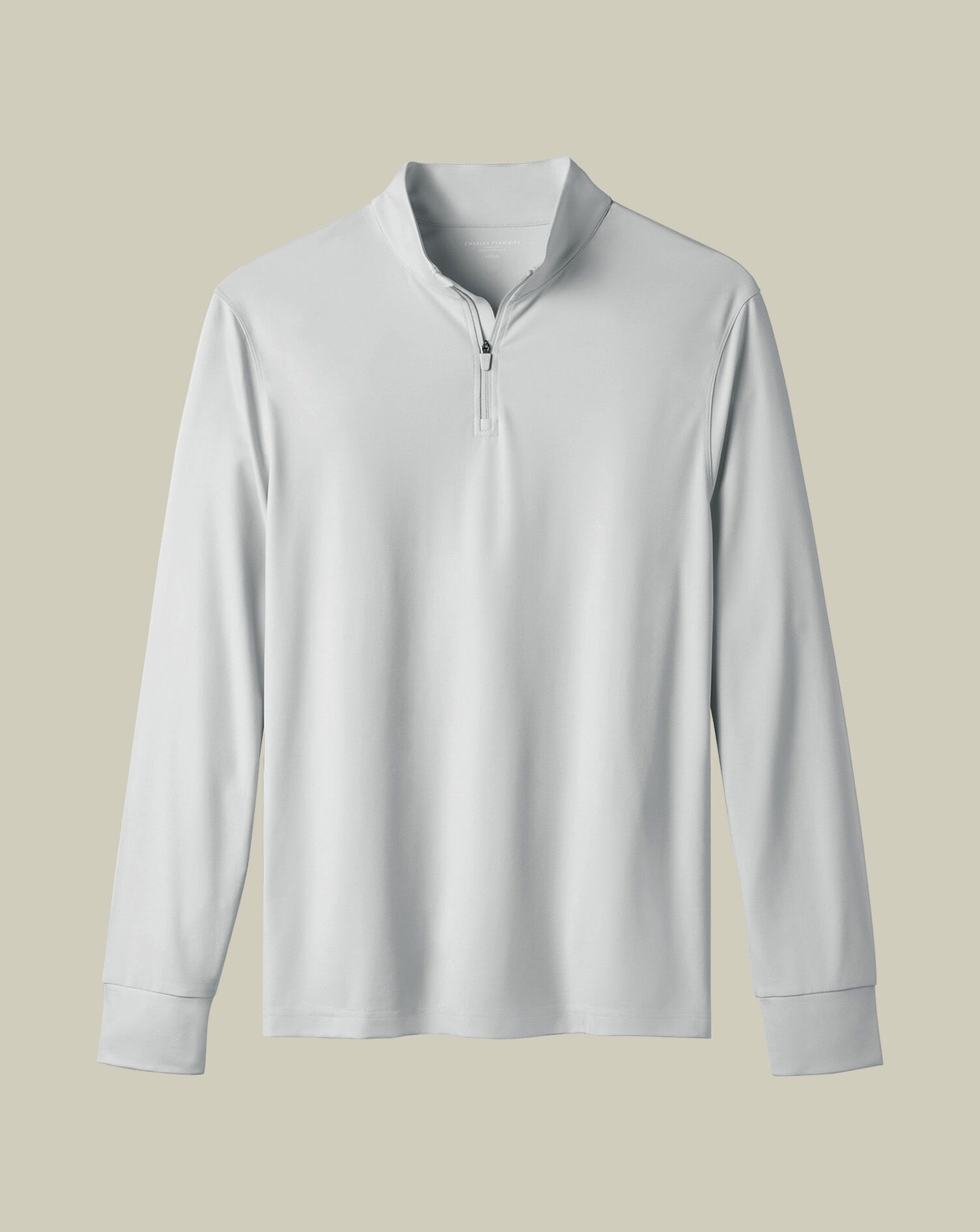 Performance Quarter Zip Sweater - Silver Gray
