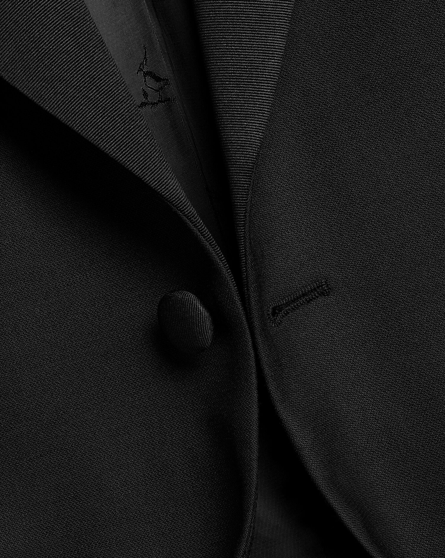 Peak Lapel Tuxedo Dinner Suit - Black