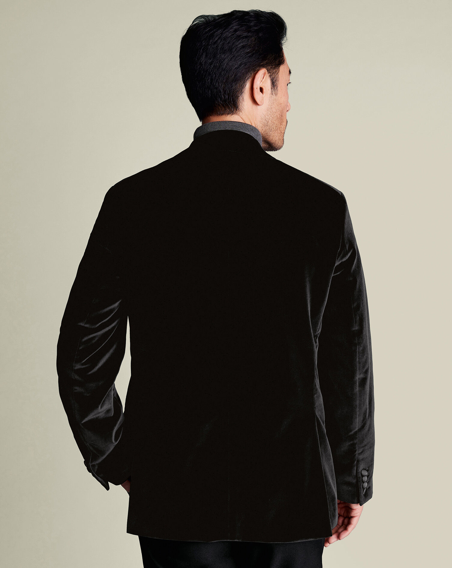 Italian Velvet Jacket - Black