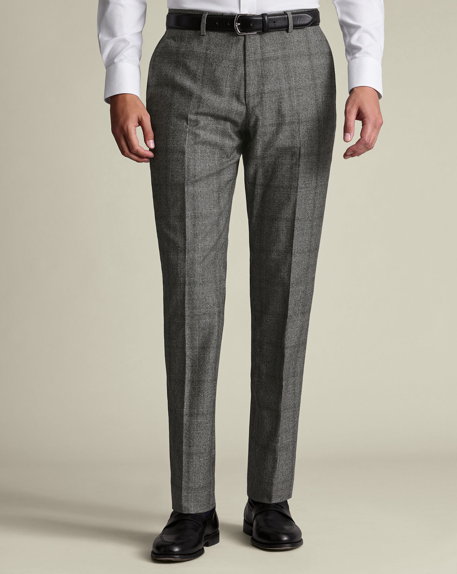 Double Breasted Ultimate Performance Check Suit - Gray