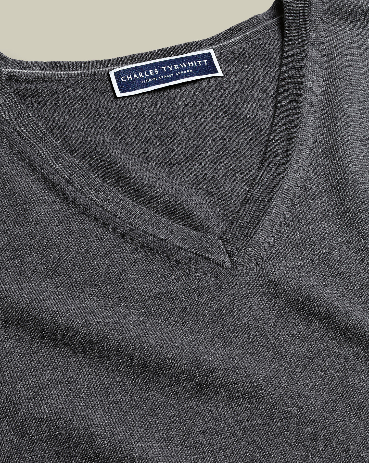 Merino V-Neck Sweater - Gray