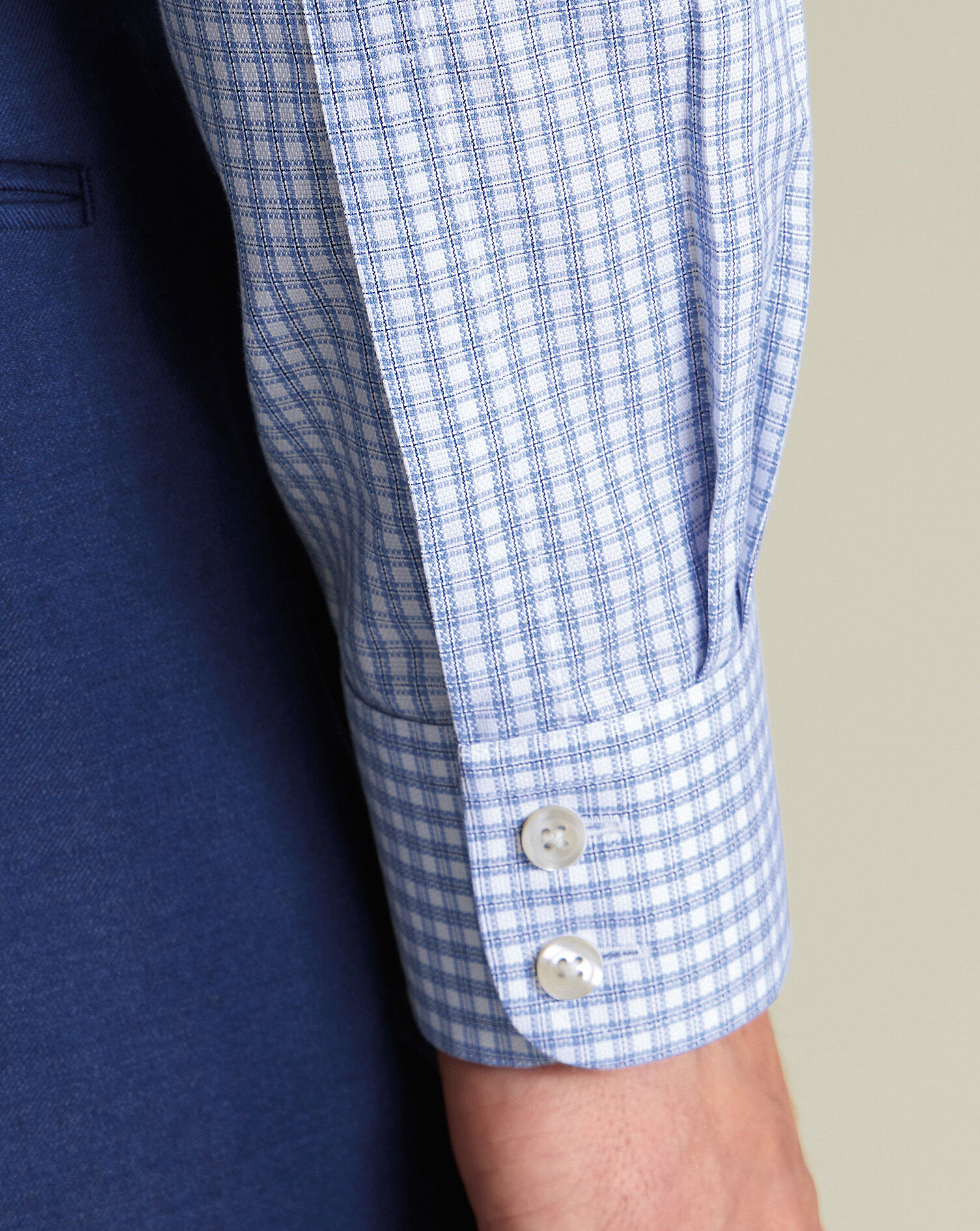 Non-Iron Royal Oxford Check Shirt - Blue