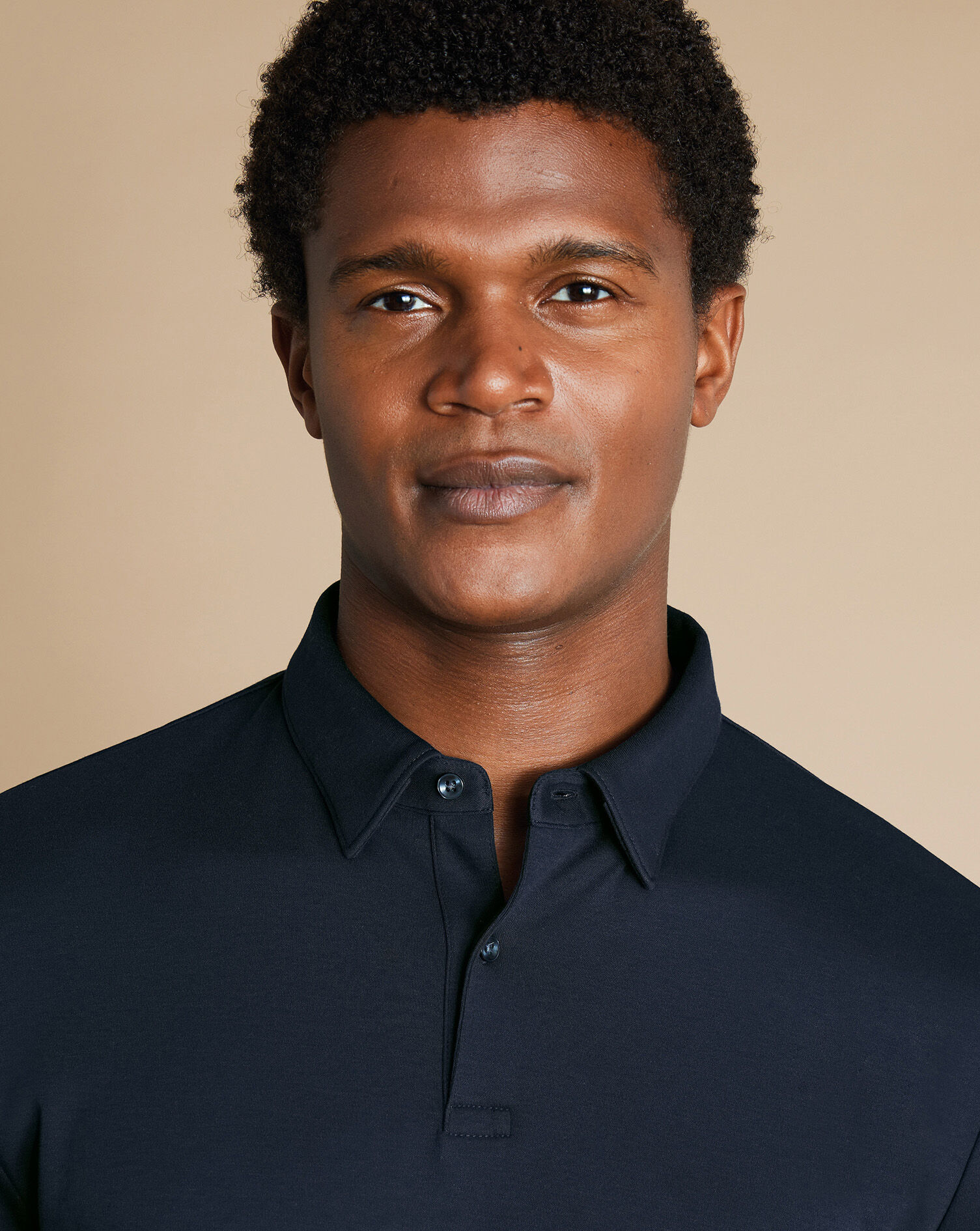 Long Sleeve Performance Smart Jersey Polo - Navy