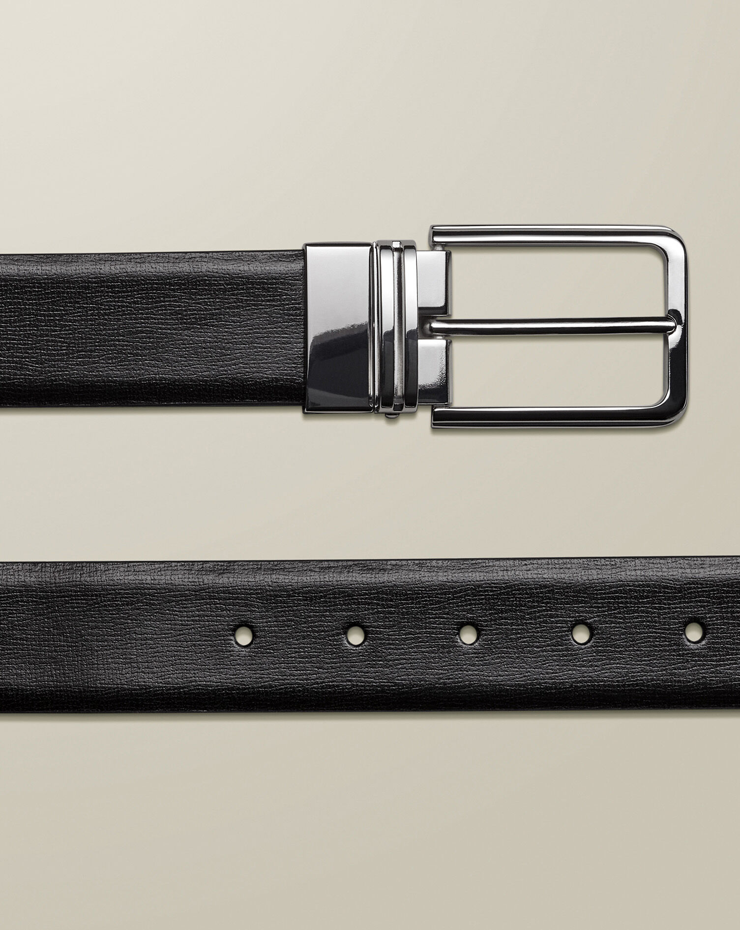 Made in England Formal Belt - Black & Dark Chocolate