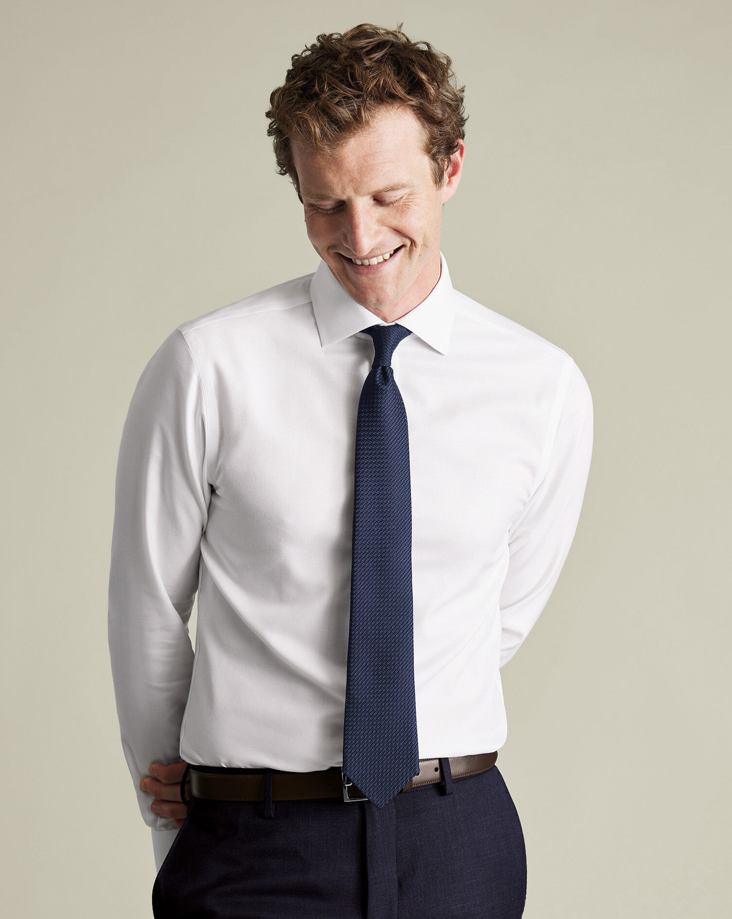 Non-Iron Westminster Weave Shirt - White