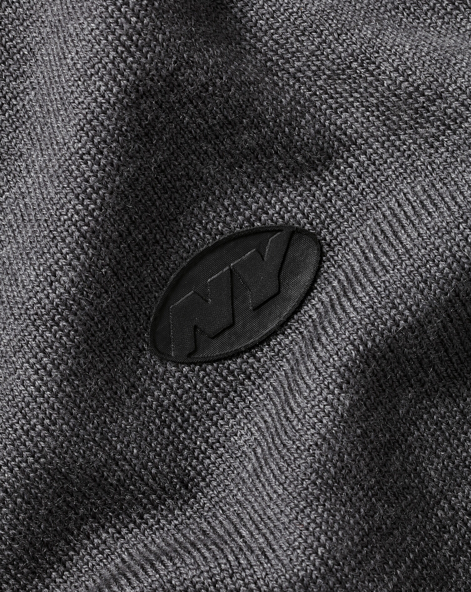 New York Jets Merino Quarter Zip Sweater - Gray