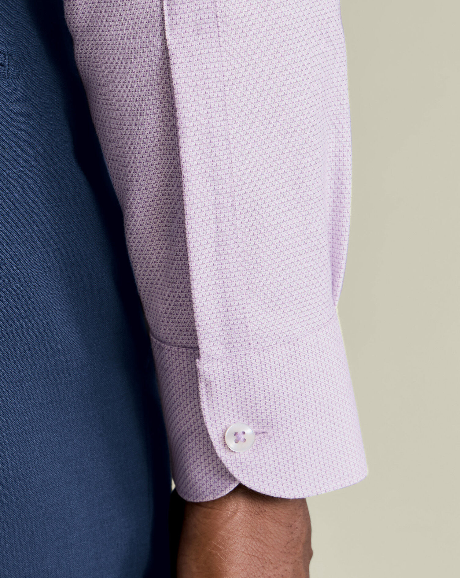 Non-Iron Stretch Texture Shirt - Lilac