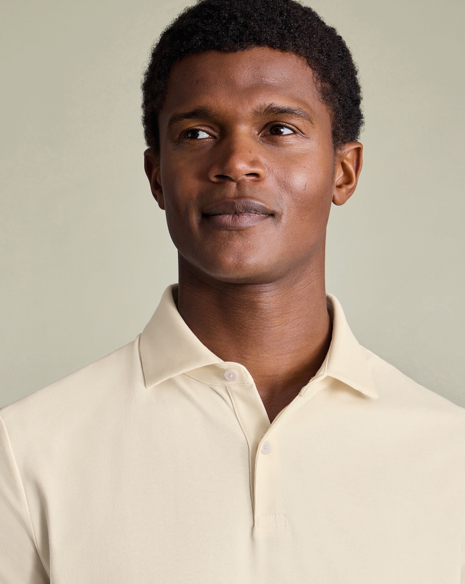 Smart Pique Polo - Cream