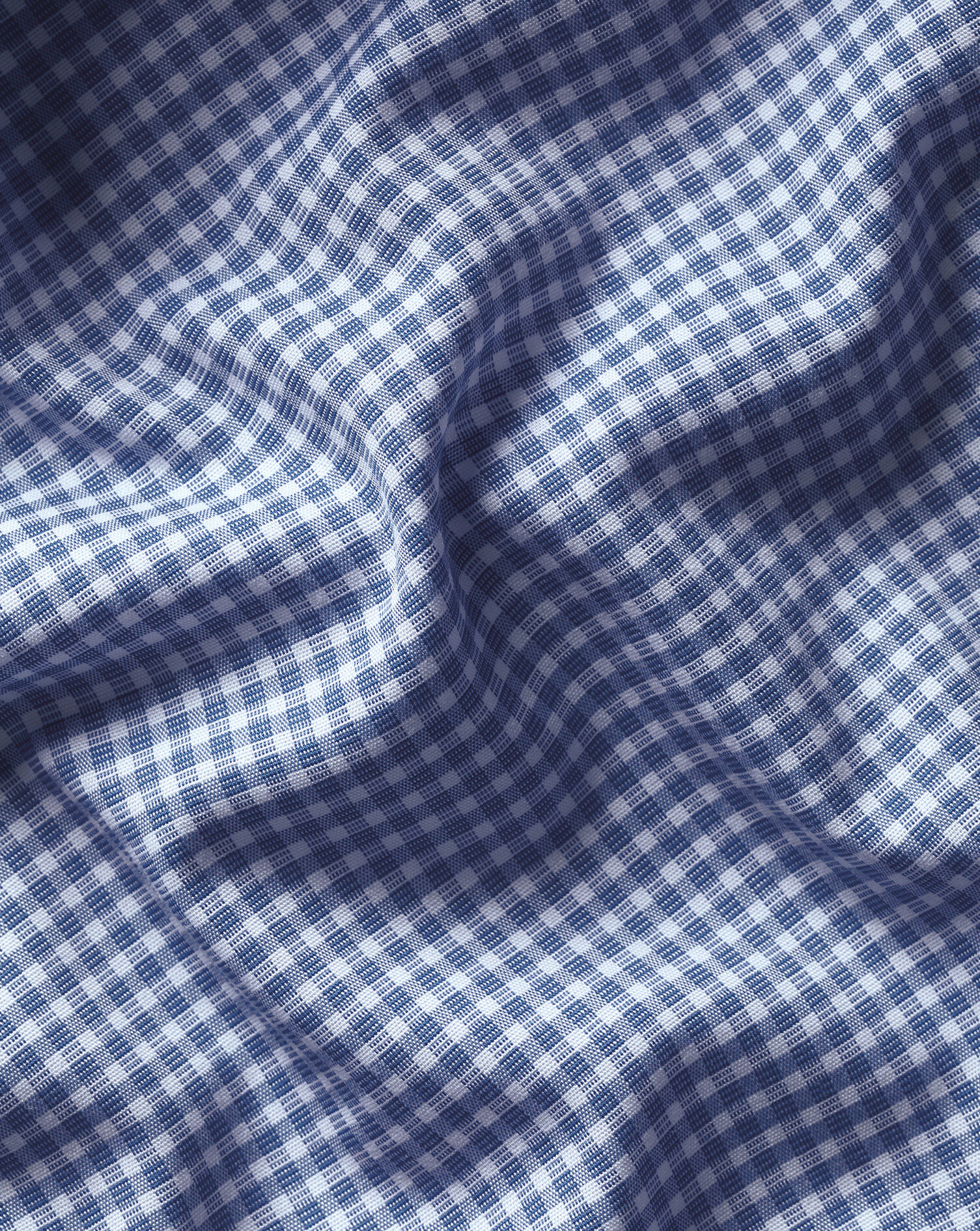 Non-Iron Poplin Gingham Shirt - Royal Blue