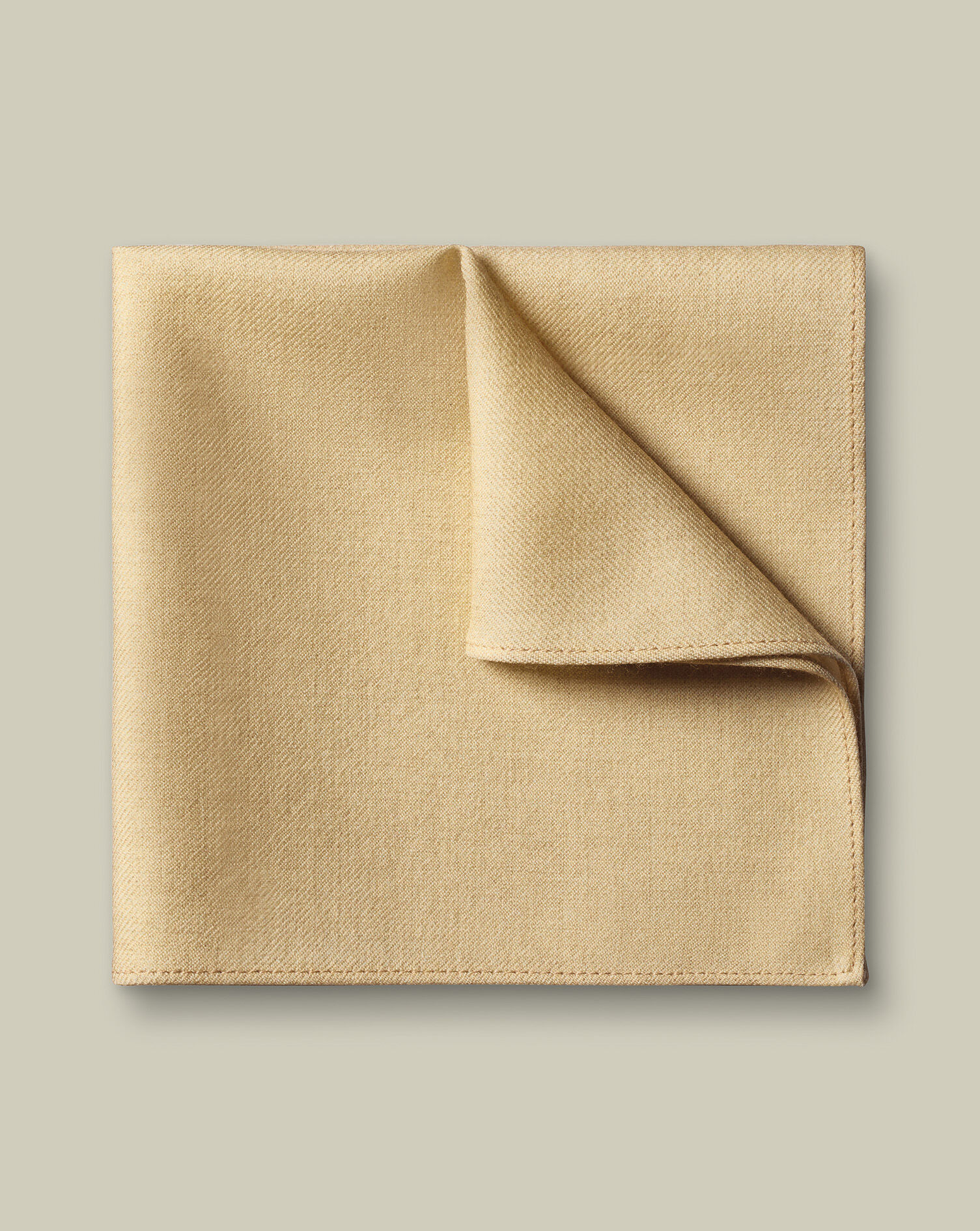 Wool Pocket Square - Cream